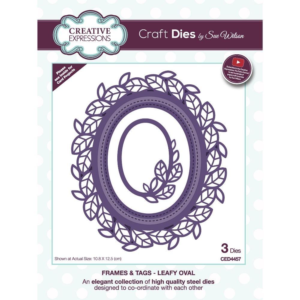 Sue Wilson Frames & Tags Leafy Oval Craft Die