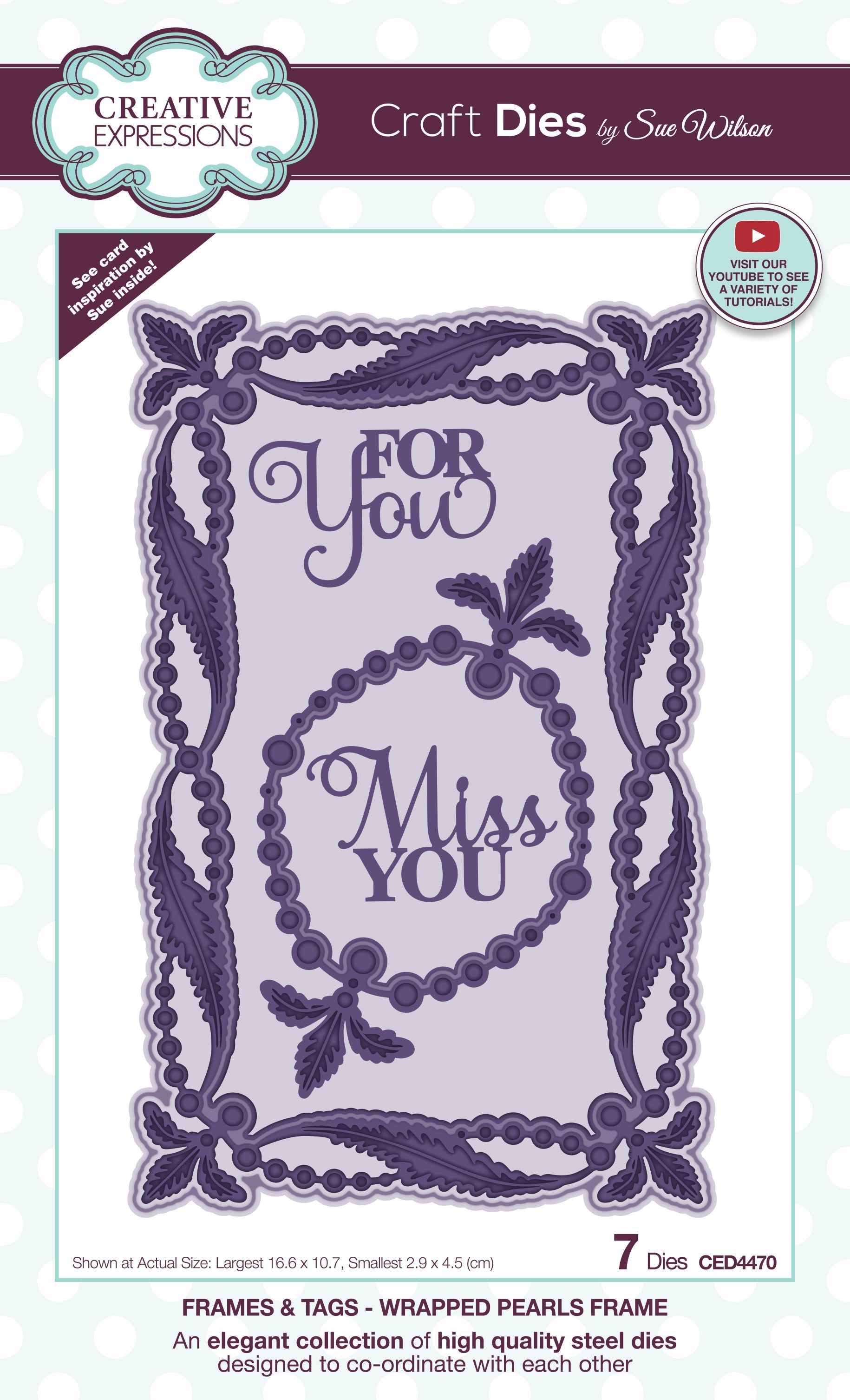 Creative Expressions Sue Wilson Frames & Tags Wrapped Pearl Frame Craft Die