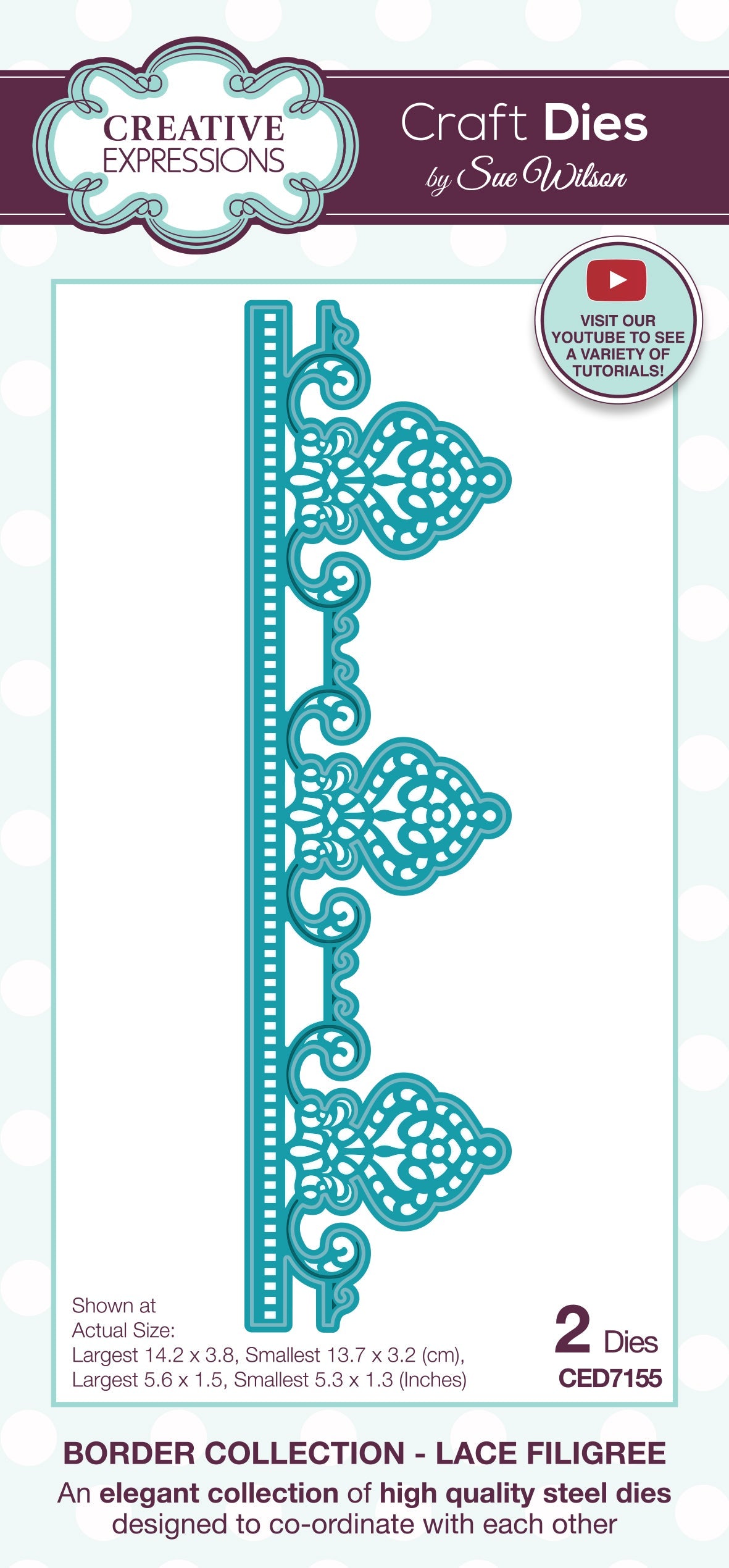 Creative Expressions Sue Wilson Border Lace Filigree Craft Die