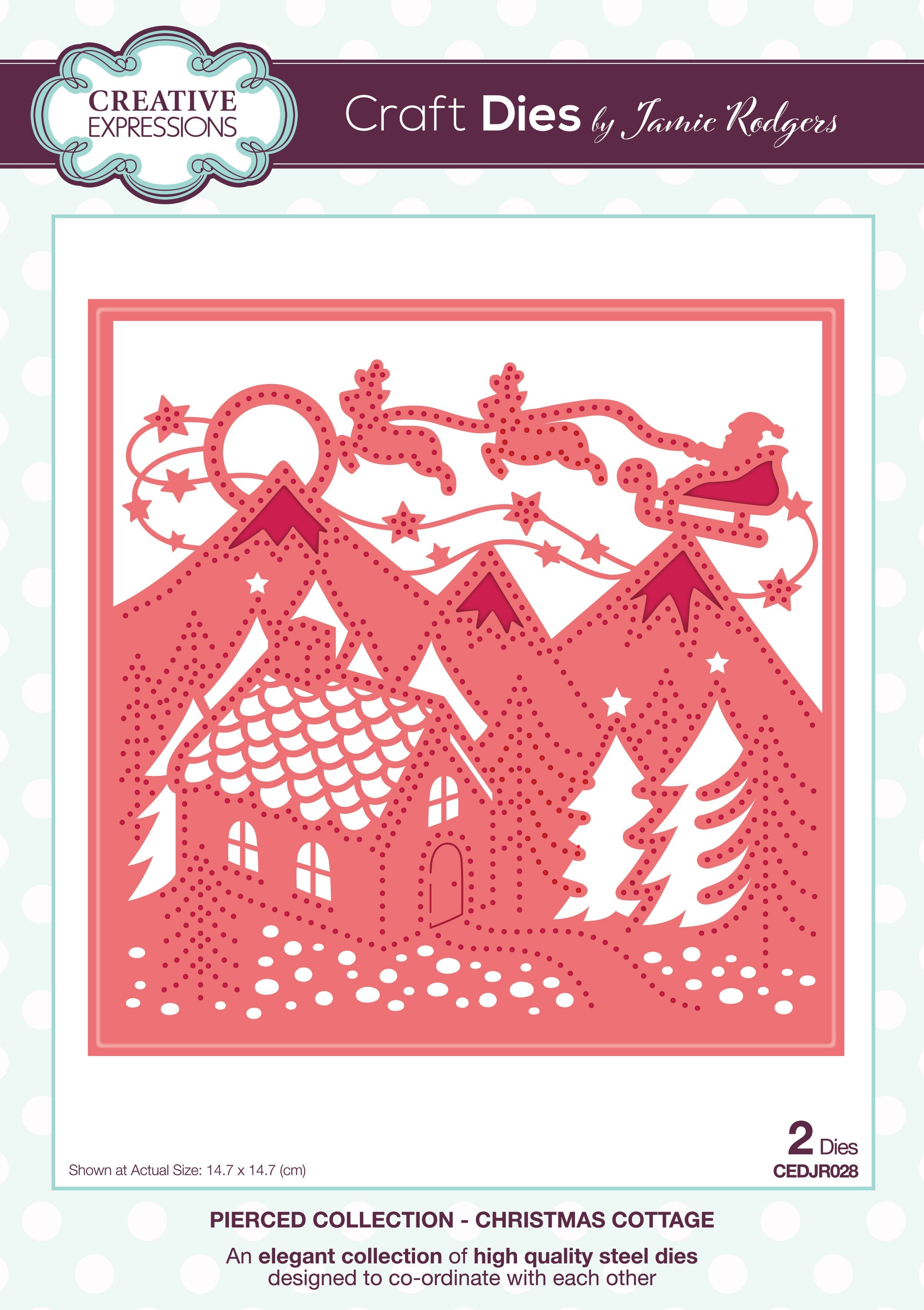 Creative Expressions Jamie Rodgers Pierced Christmas Cottage Craft Die