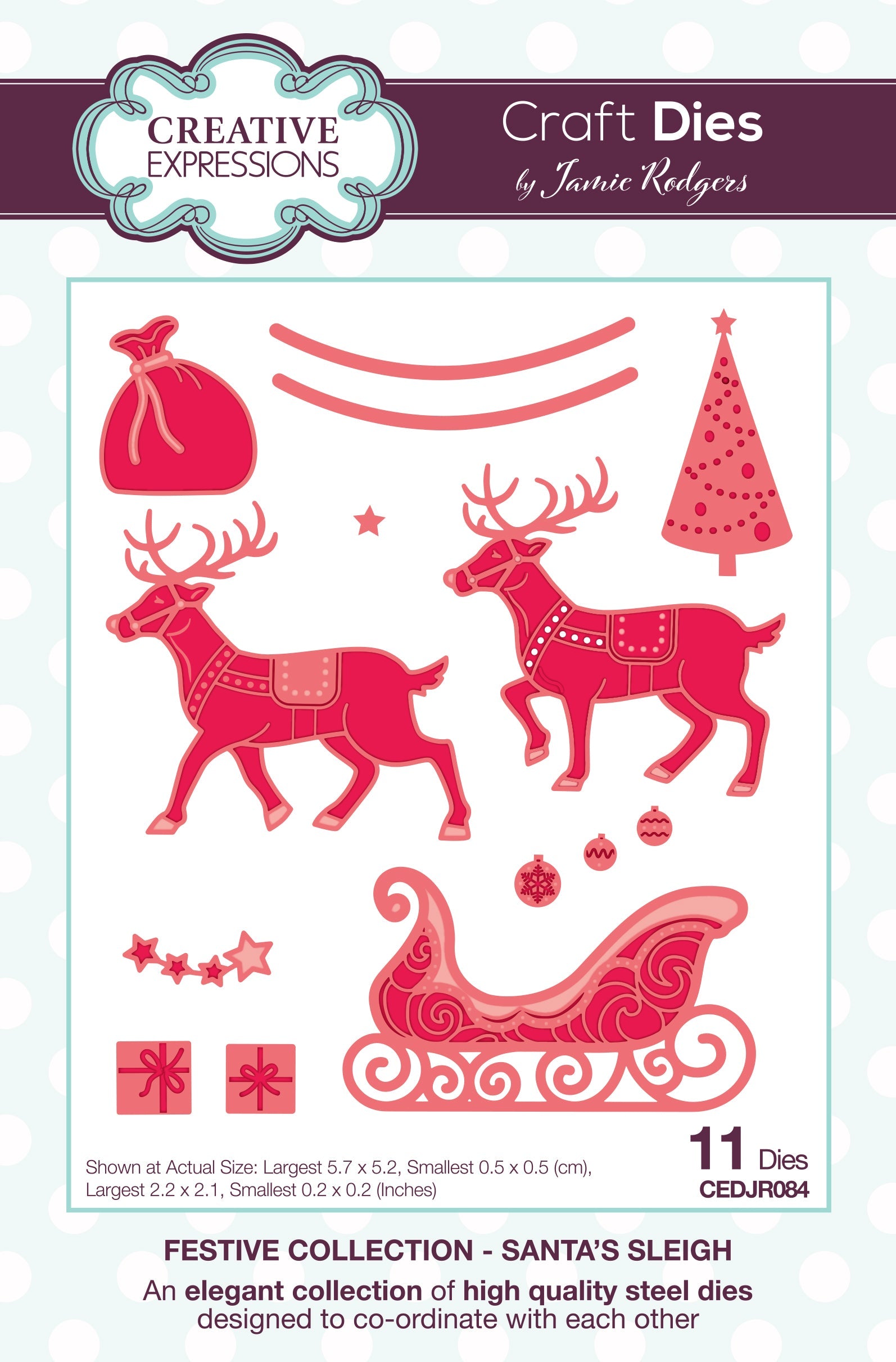 Creative Expressions Jamie Rodgers Santa's Sleigh Craft Die