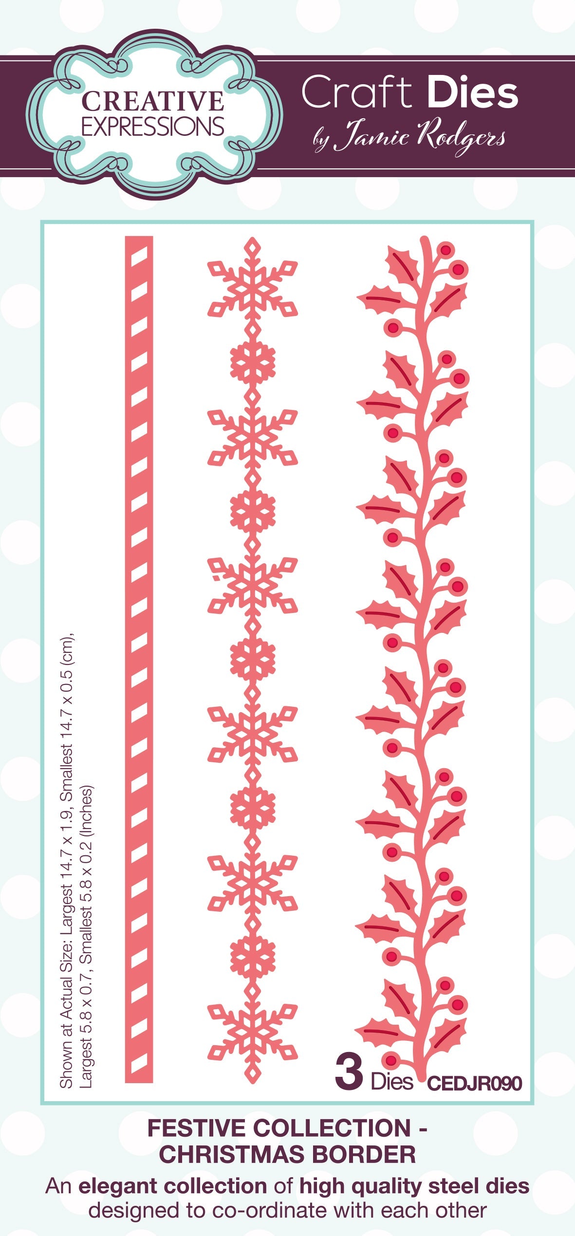 Creative Expressions Jamie Christmas Border Craft Die