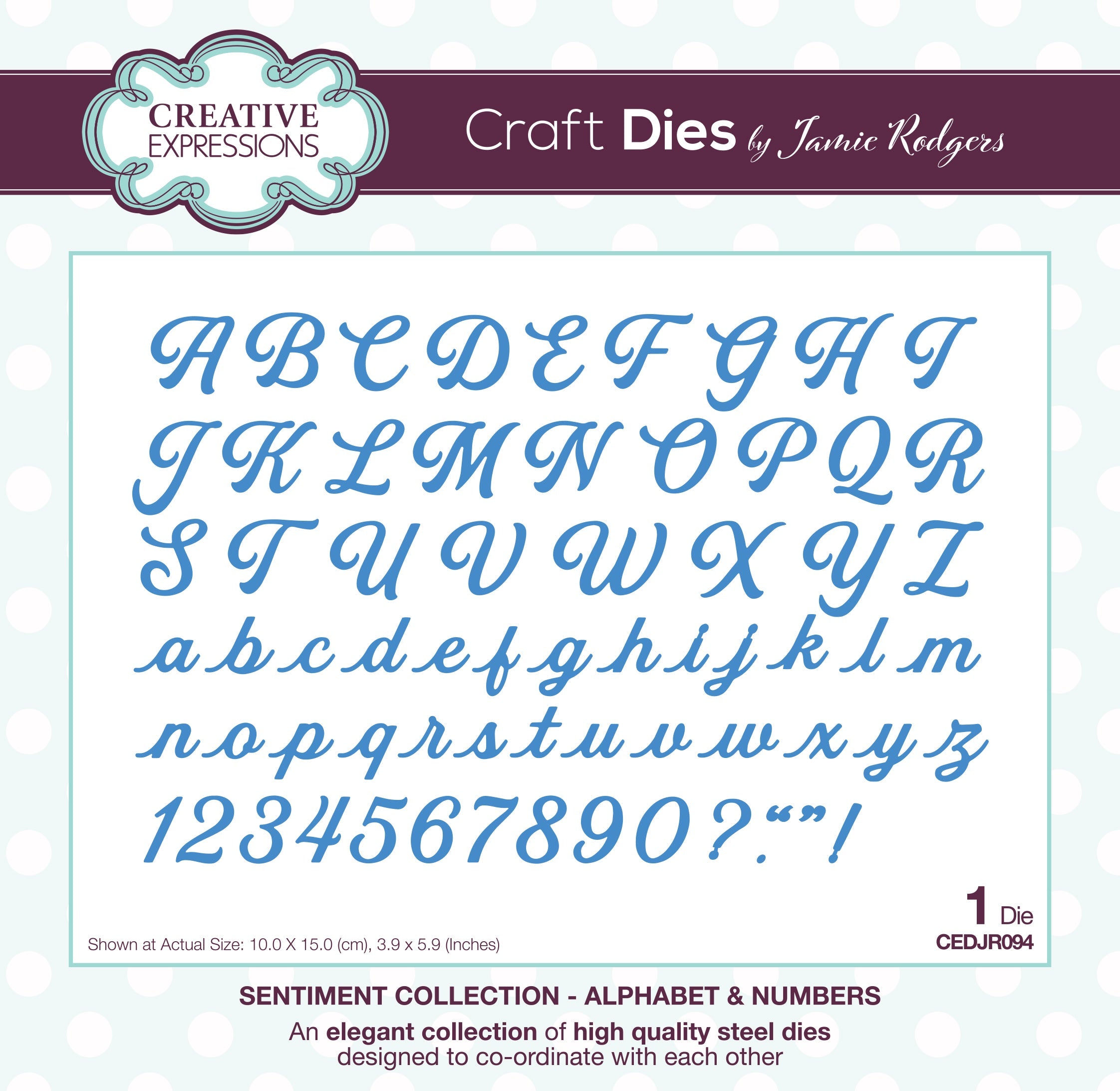 Creative Expressions Jamie Rodgers Alphabet & Numbers Craft Die