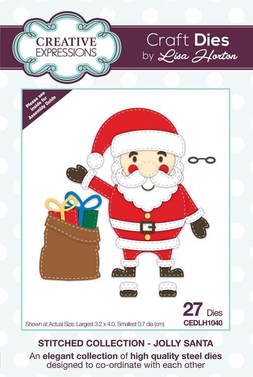 Stitched Collection Jolly Santa Craft Die