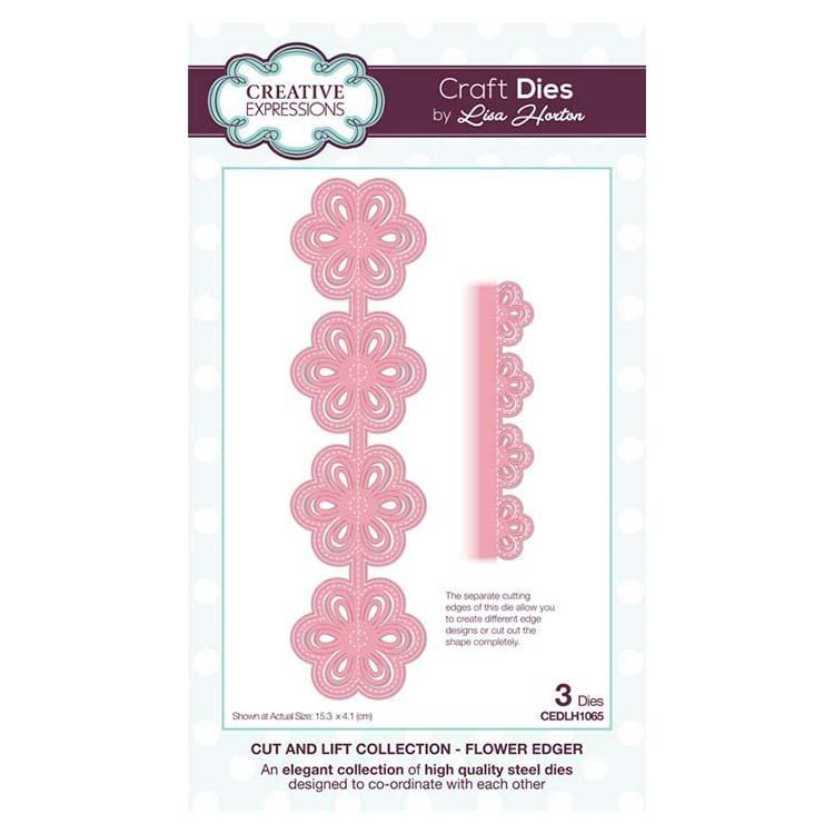 Creative Expressions Cut and Lift Collection Flower Edger Craft Die