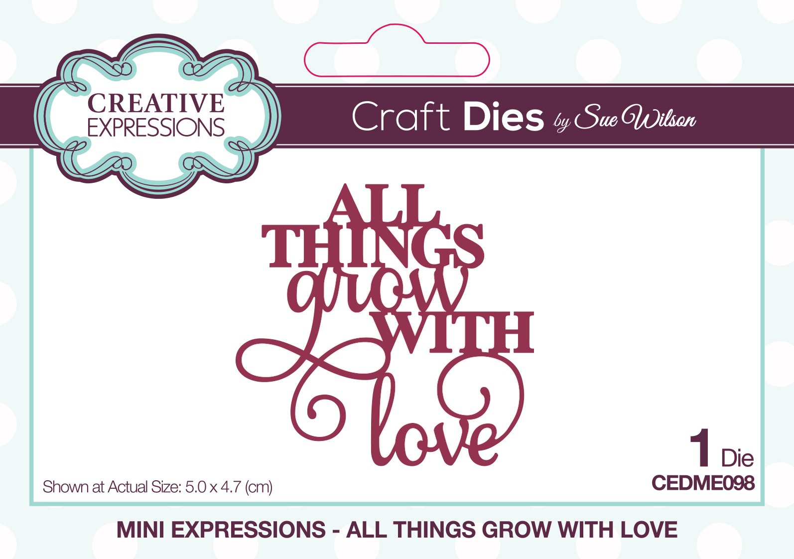 Creative Expressions Sue Wilson Mini Expressions All Things Grow With Love Craft Die