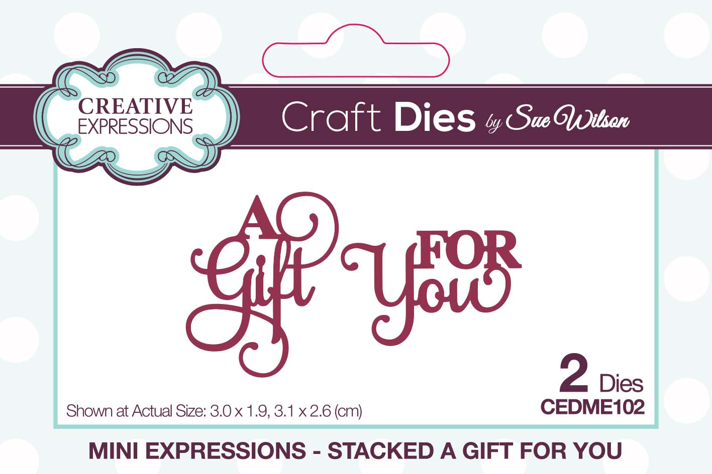 Creative Expressions Sue Wilson Mini Expressions Stacked A Gift For You Craft Die