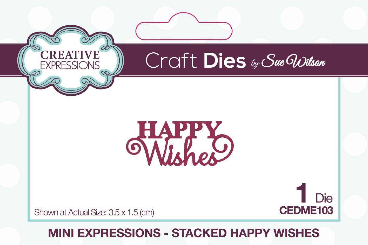 Creative Expressions Sue Wilson Mini Expressions Stacked Happy Wishes Craft Die