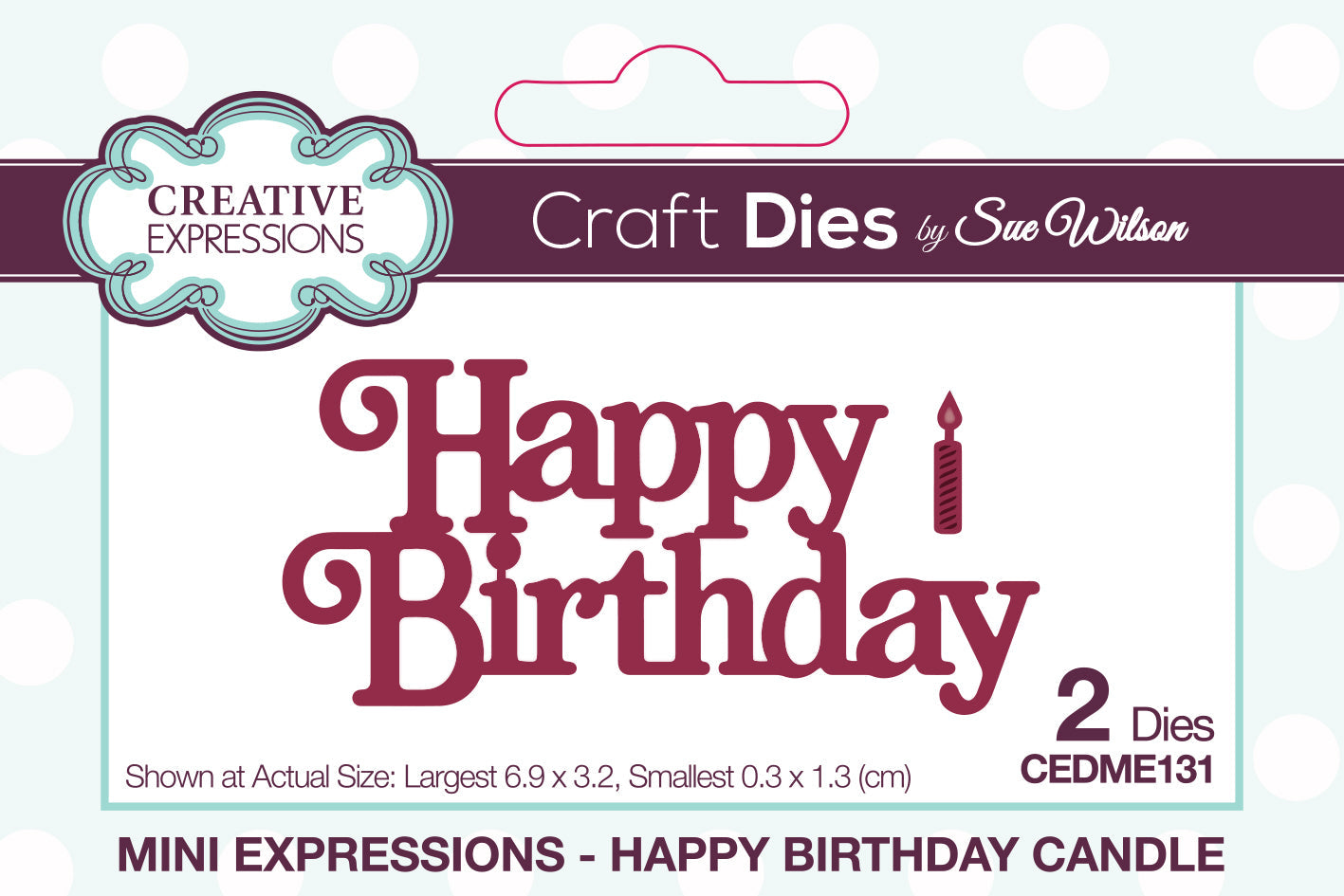 Creative Expressions Sue Wilson Mini Expressions Happy Birthday Candle Craft Die