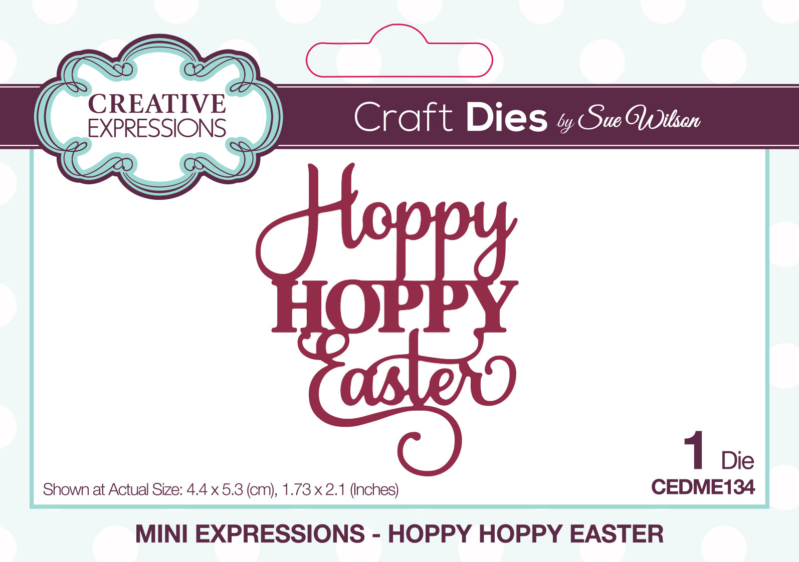 Creative Expressions Sue Wilson Mini Expressions Hoppy Hoppy Easter Craft Die