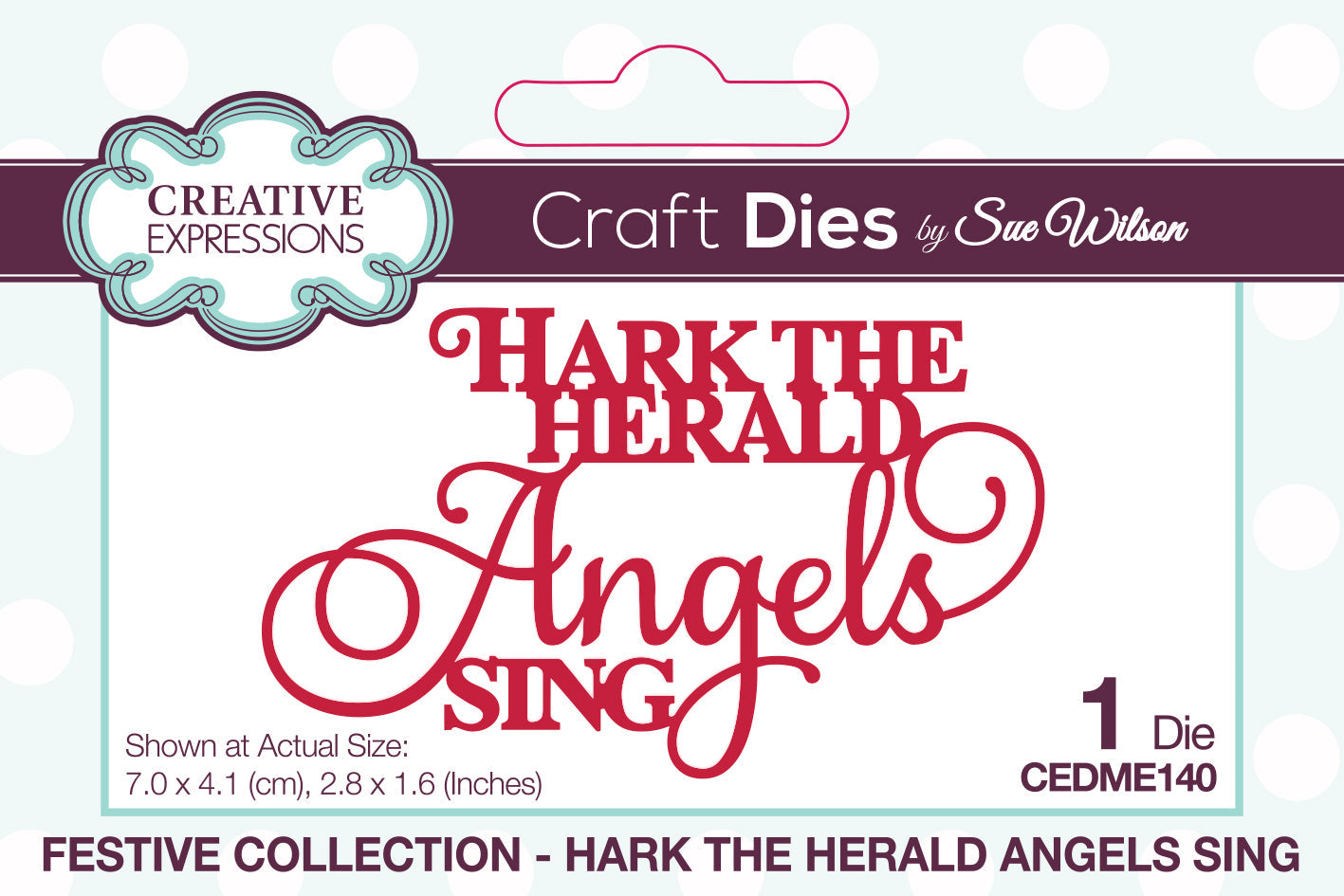 Creative Expressions Sue Wilson Festive Hark The Herald Angels Sing Craft Die