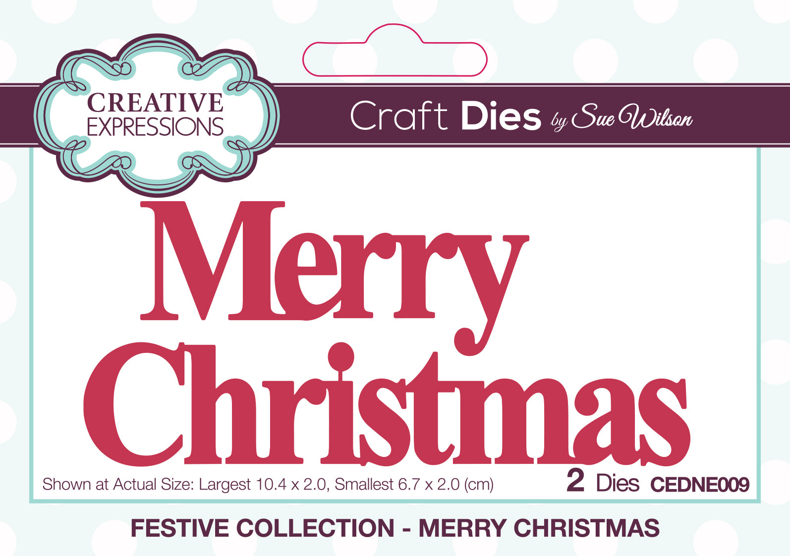 Creative Expressions Sue Wilson Festive Merry Christmas Craft Die