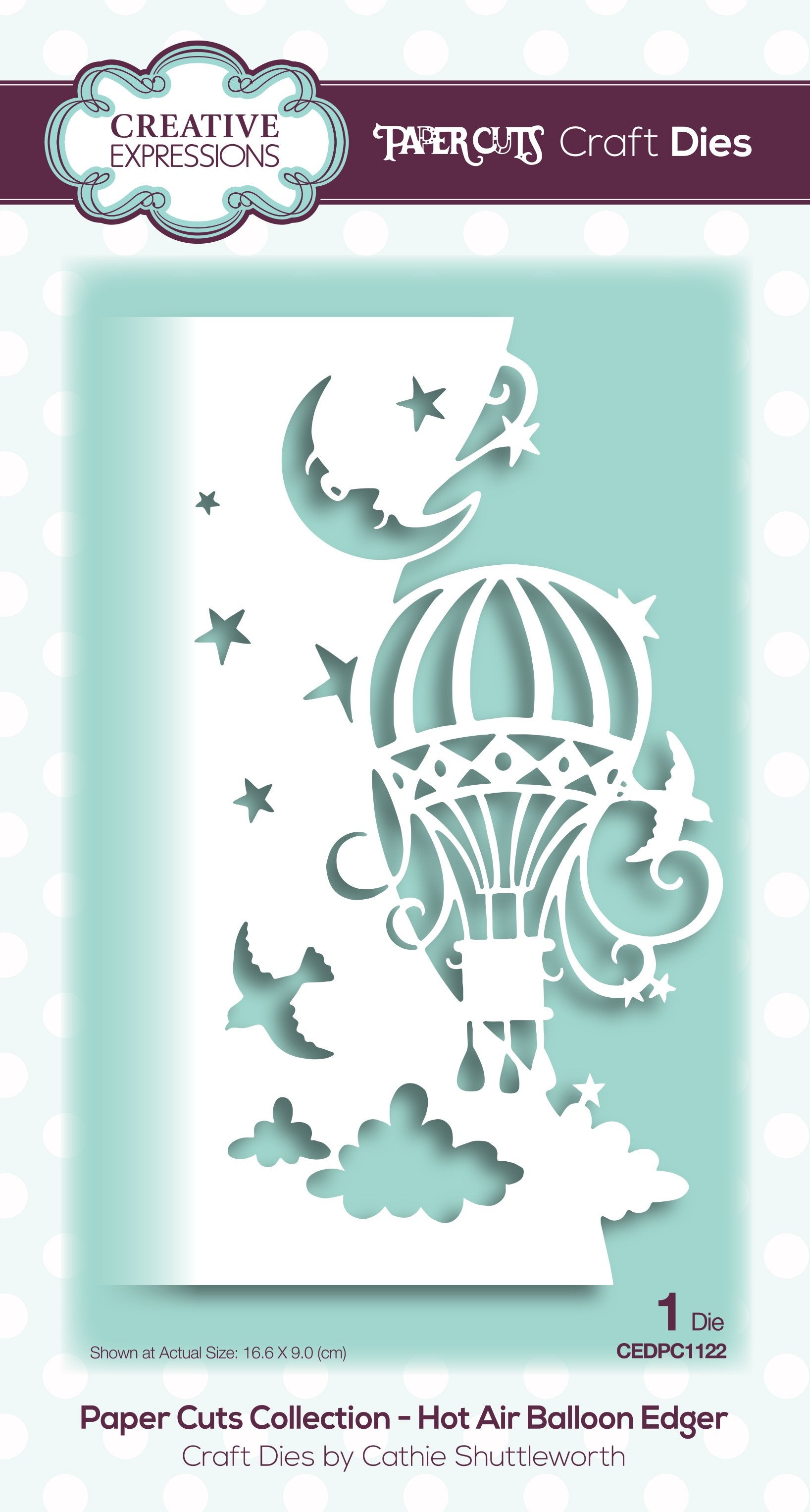 Creative Expressions Paper Cuts Hot Air Balloon Edger Craft Die