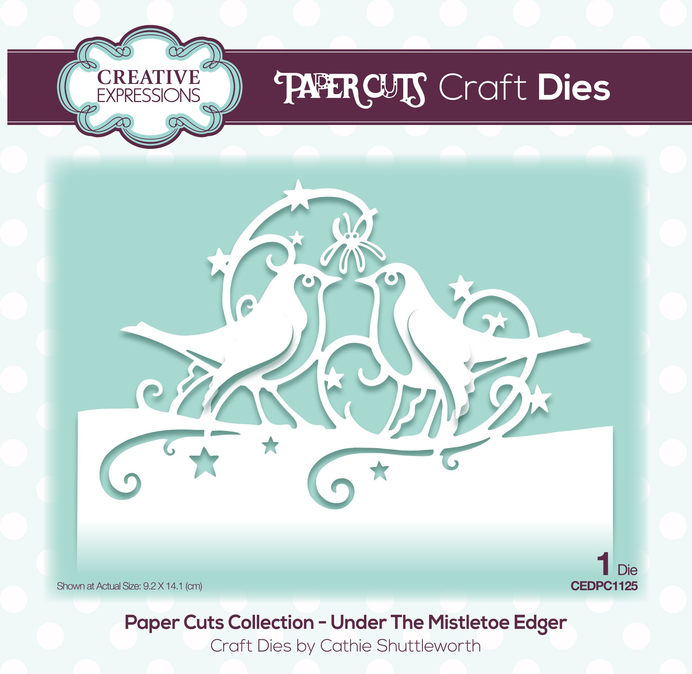 Creative Expressions Paper Cuts Edger Under the Mistletoe Craft Die