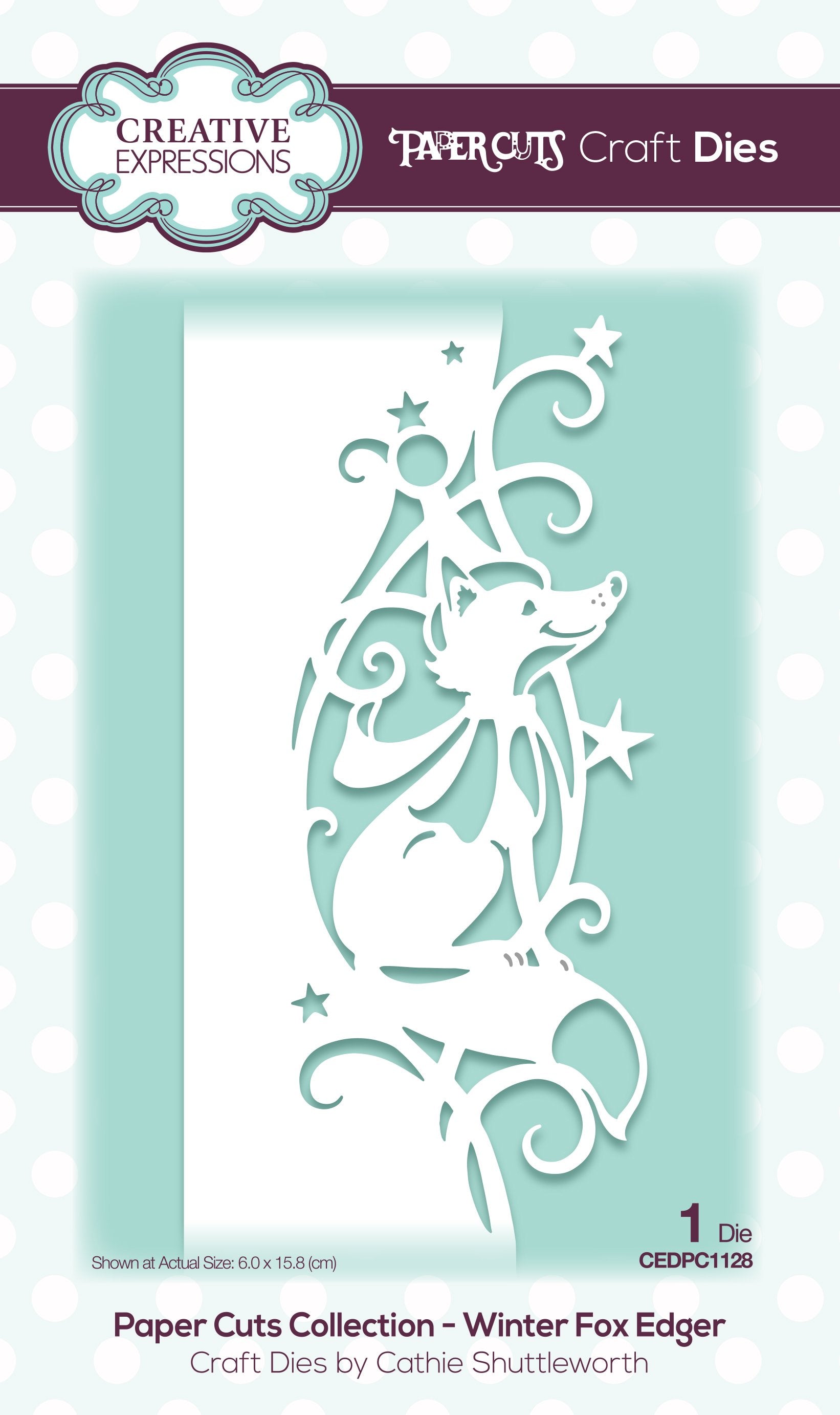 Creative Expressions Paper Cuts Edger Winter Fox Craft Die