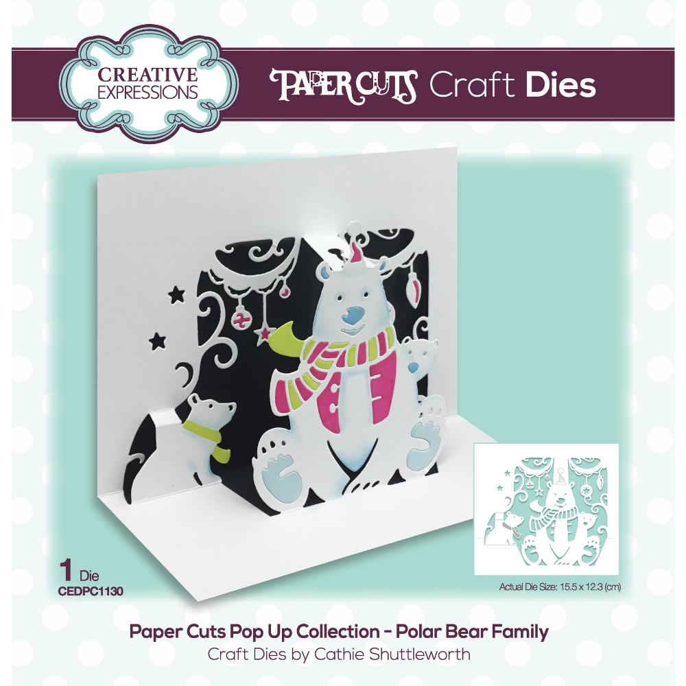 Paper Cuts Pop Up Beary Christmas Craft Die