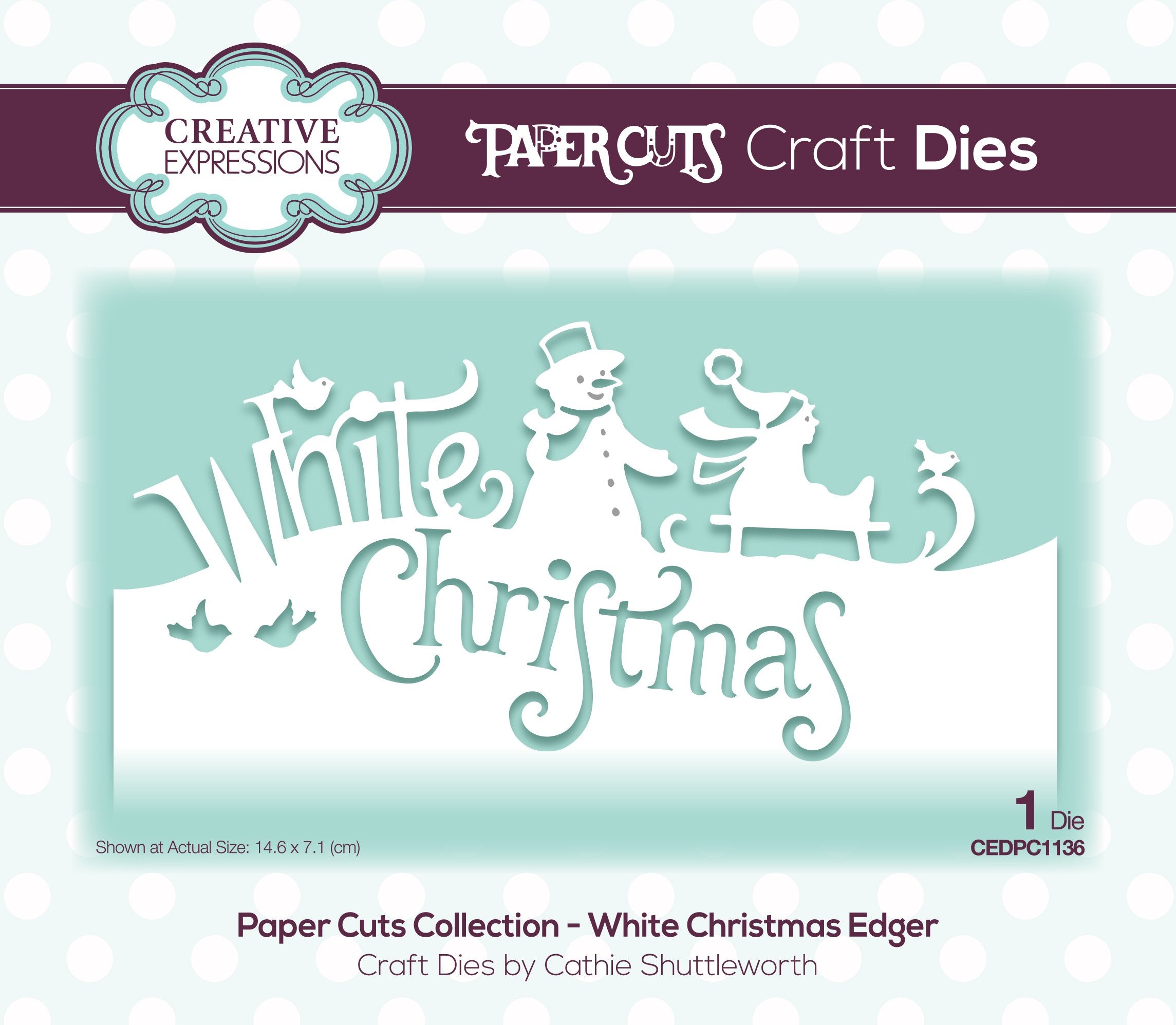 Paper Cuts Edger White Christmas Craft Die