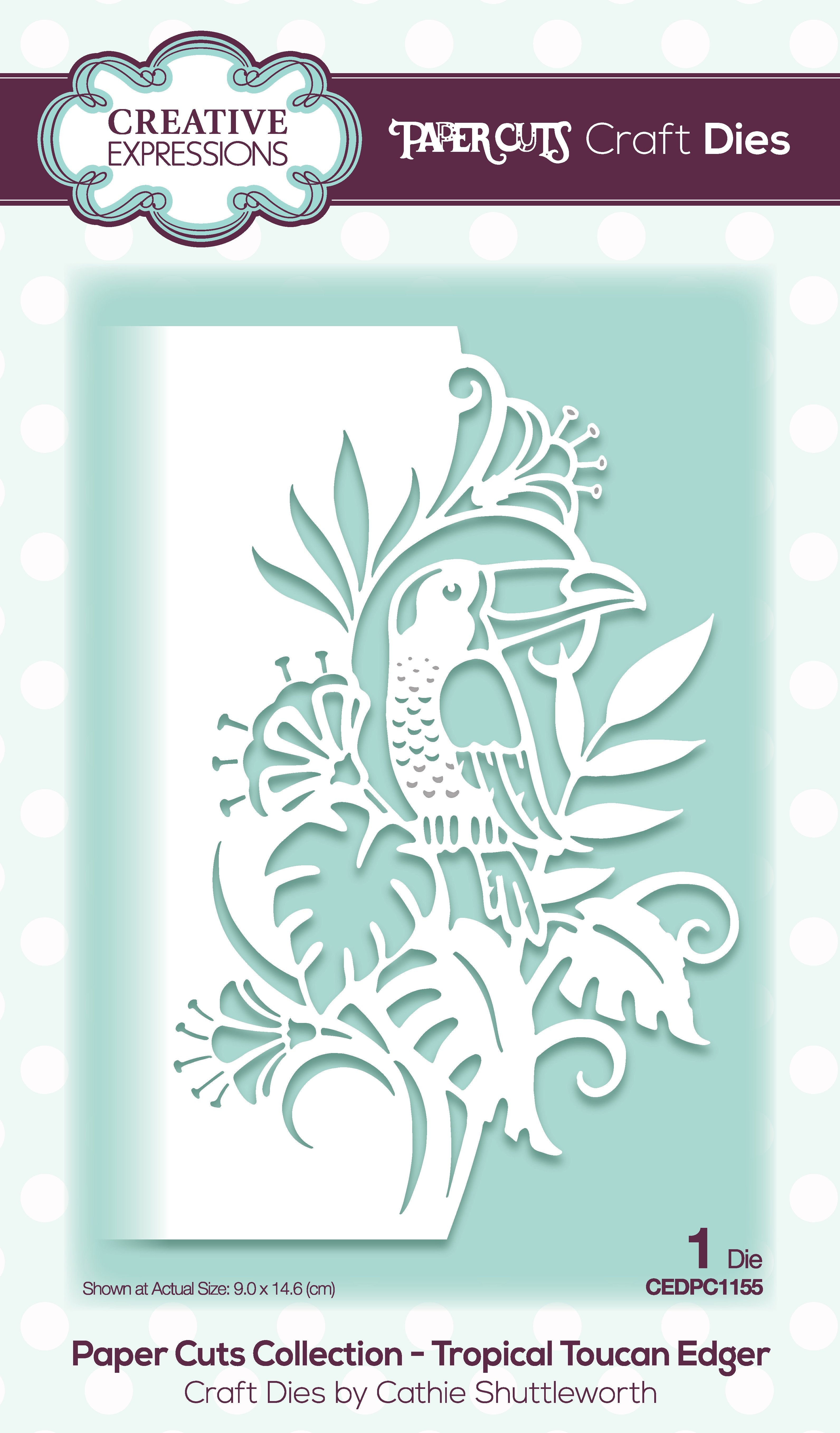 Paper Cuts Edger Tropical Toucan Craft Die