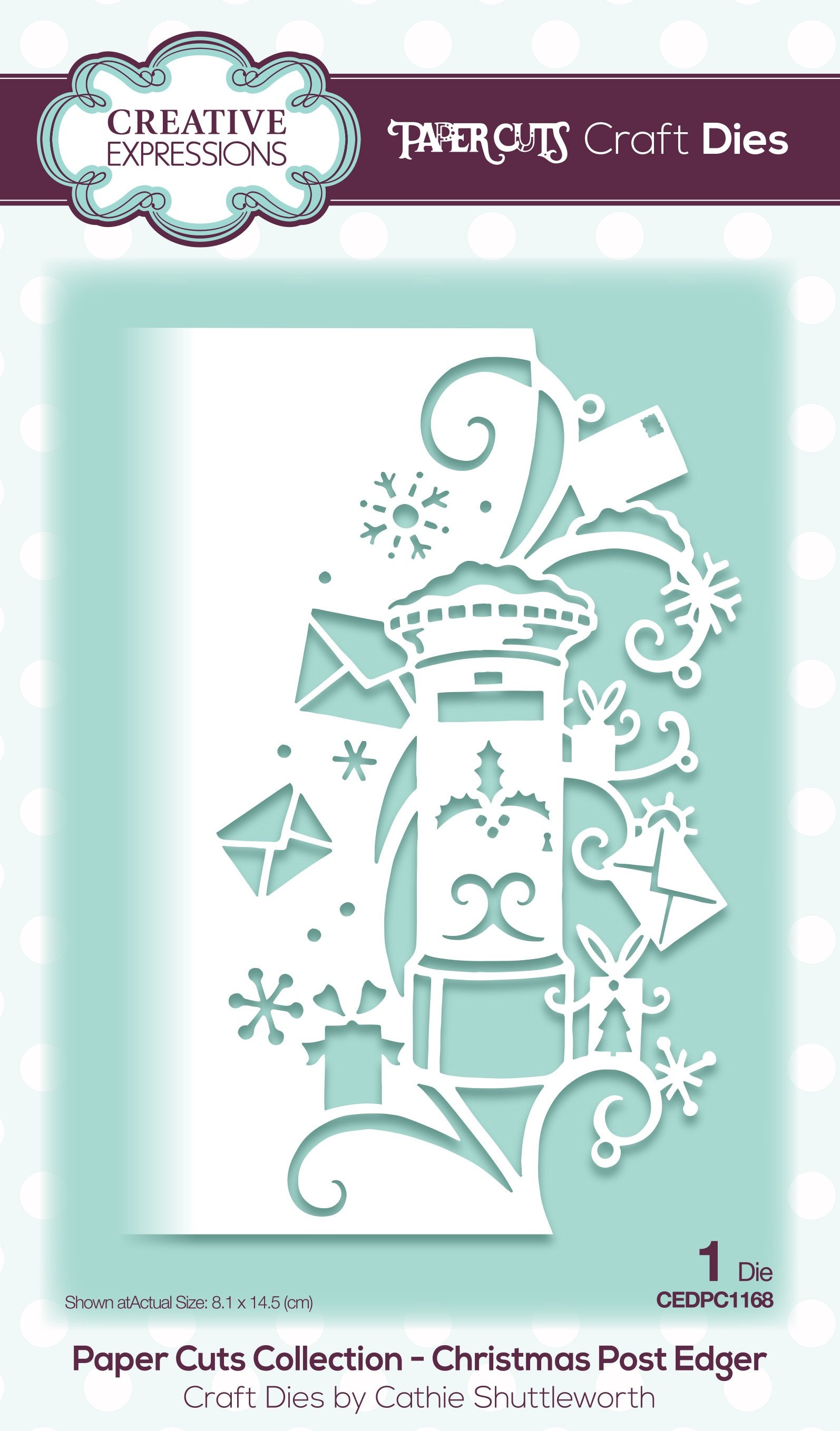 Creative Expressions Paper Cuts Christmas Post Edger Craft Die