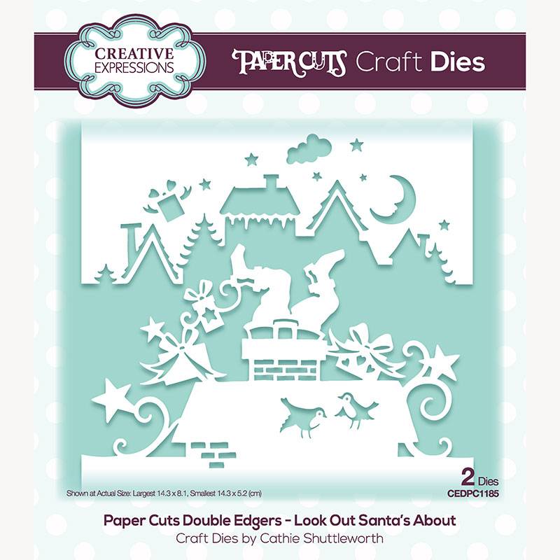 Creative Expressions Paper Cuts Look Out Santa's About Double Edger Craft Die