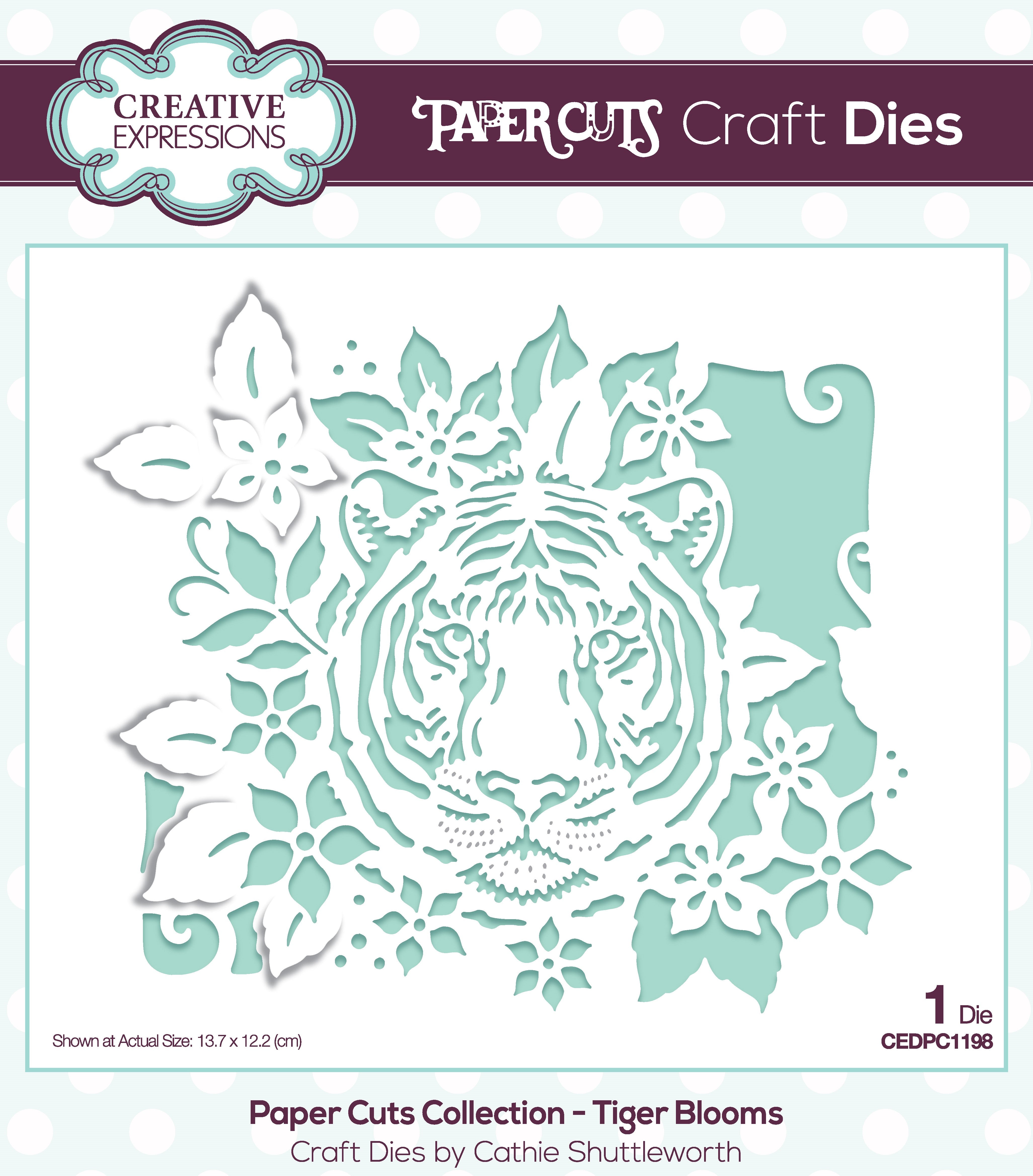 Creative Expressions Paper Cuts Tiger Blooms Craft Die