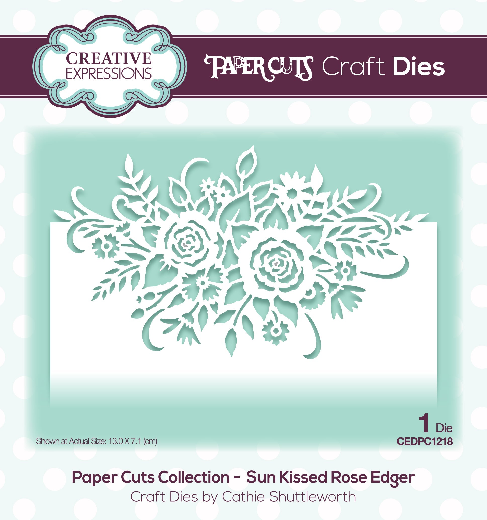 Creative Expressions Paper Cuts Sun Kissed Rose Edger Craft Die