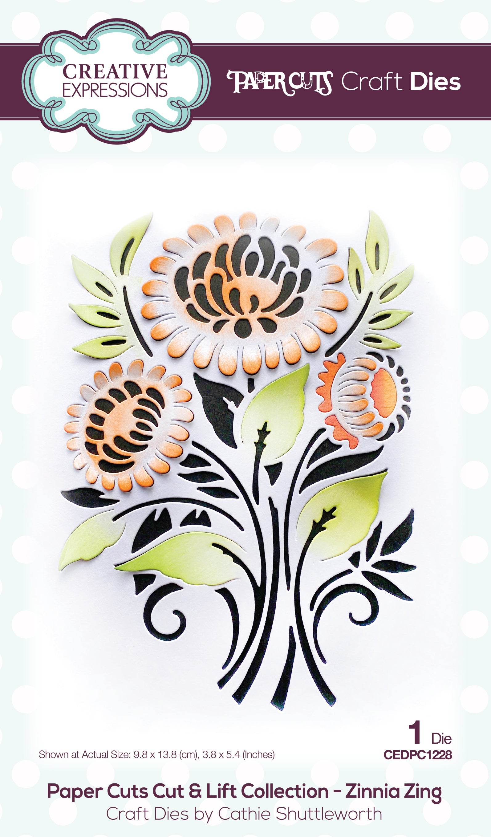 Creative Expressions Paper Cuts Cut & Lift Zinnia Craft Die