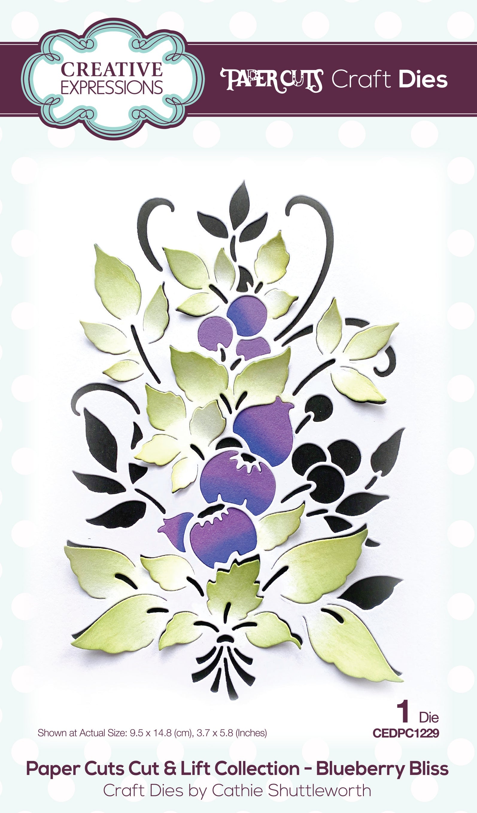 Creative Expressions Paper Cuts Cut & Lift Blueberry Bliss Craft Die