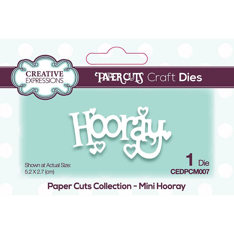 Creative Expressions Paper Cuts Mini Hooray Craft Die