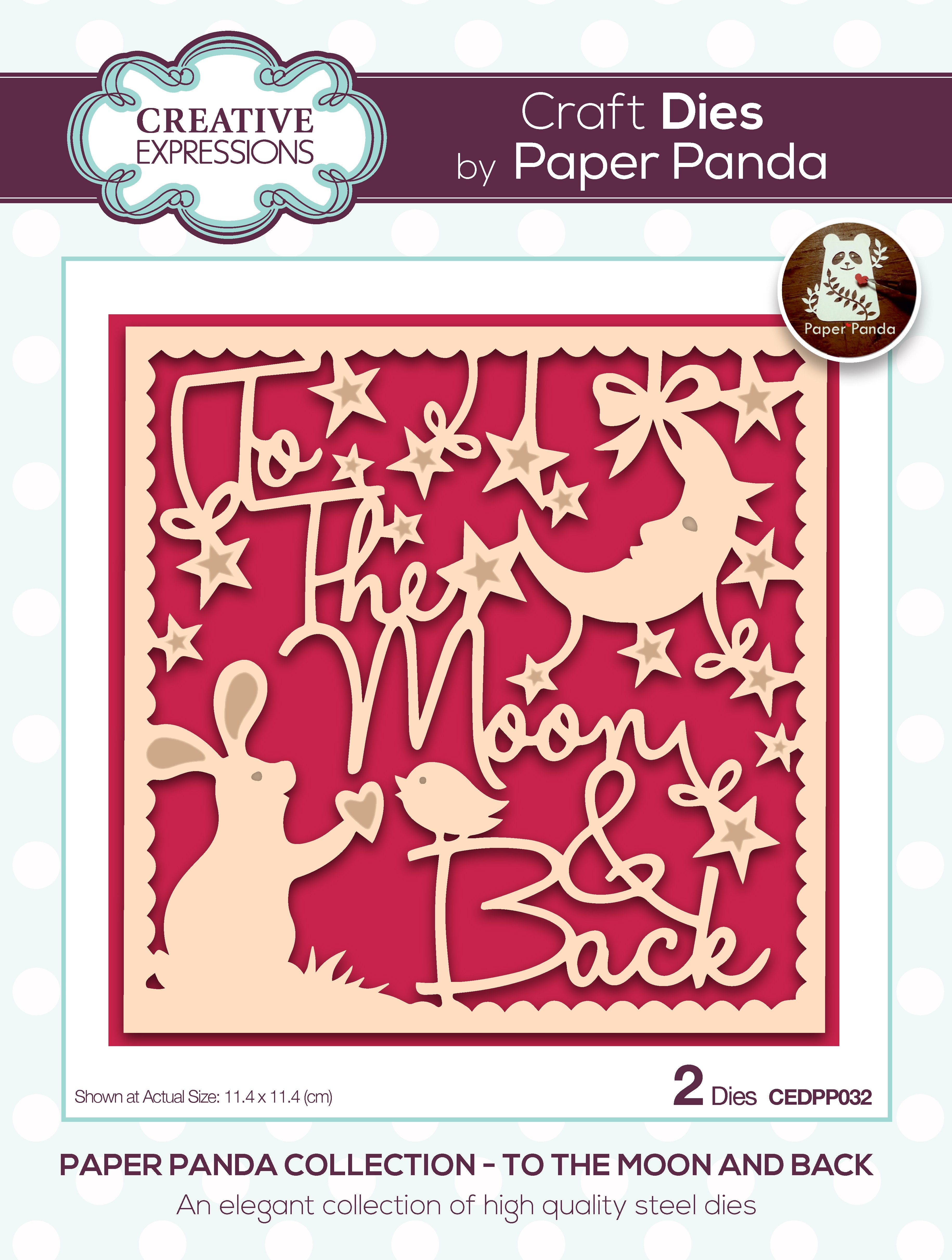 Creative Expressions Paper Panda To The Moon And Back Craft Die