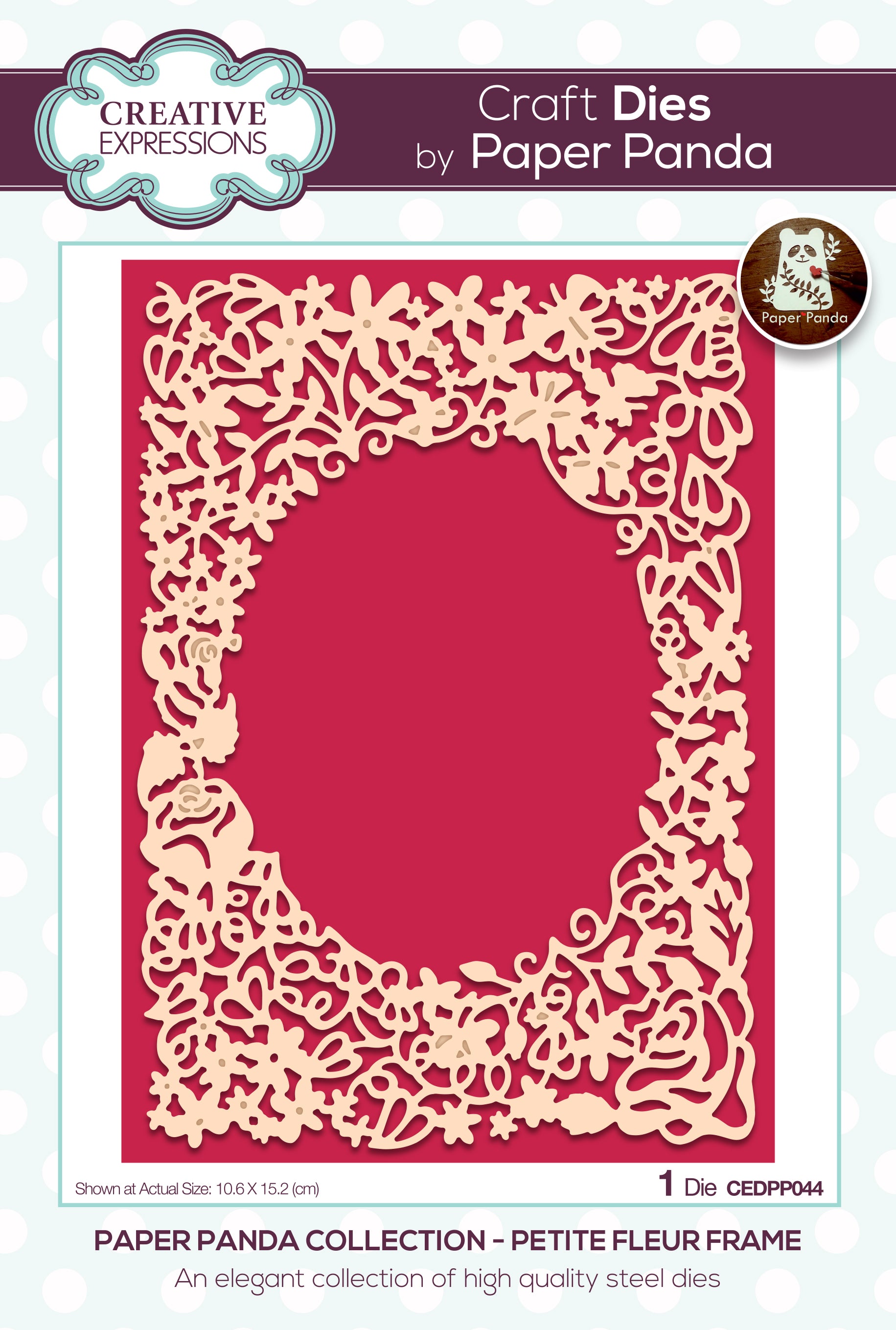 Creative Expressions Paper Panda Petite Fleur Frame Craft Die