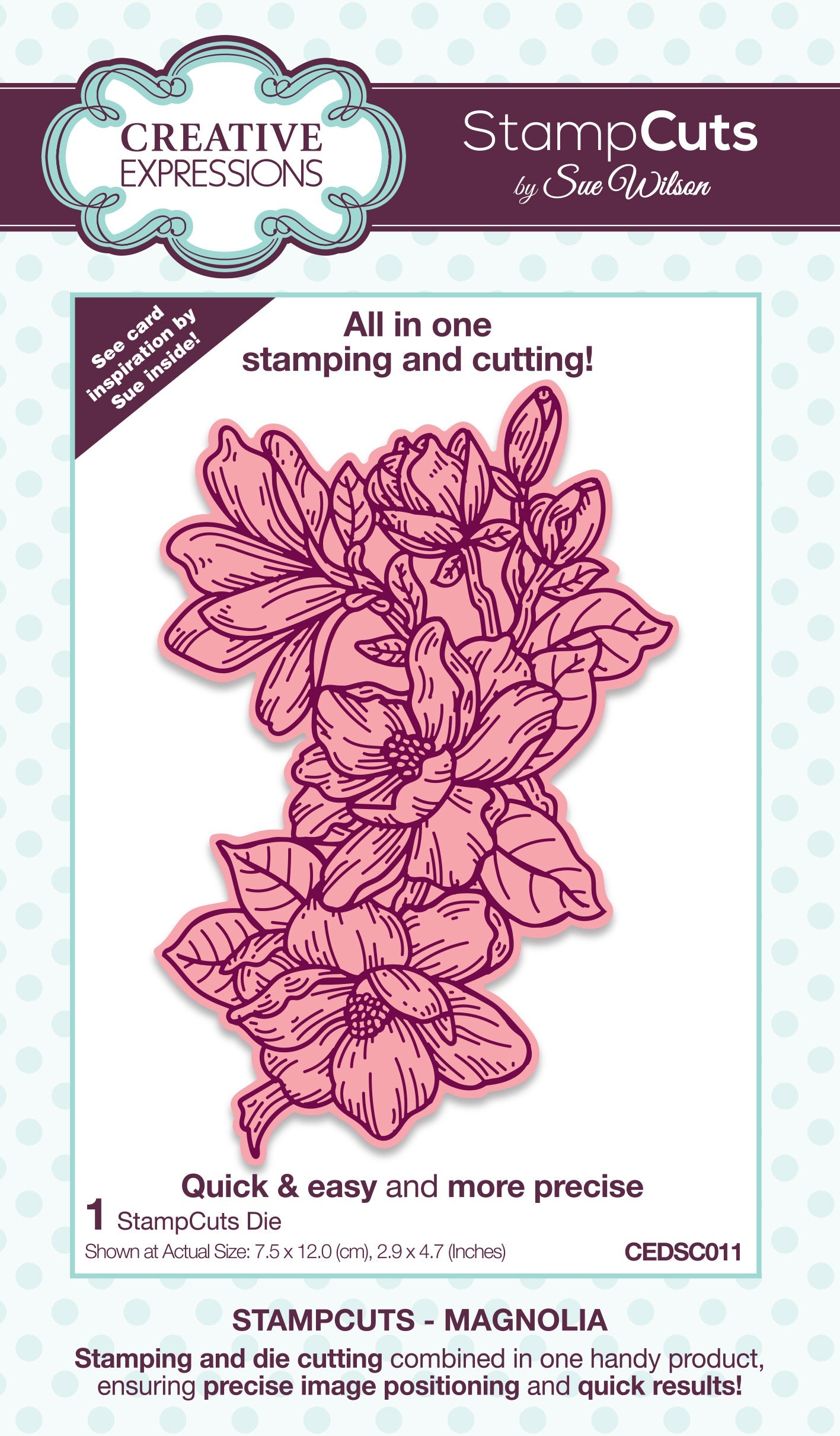 Creative Expressions Sue Wilson Magnolia StampCuts Craft Die