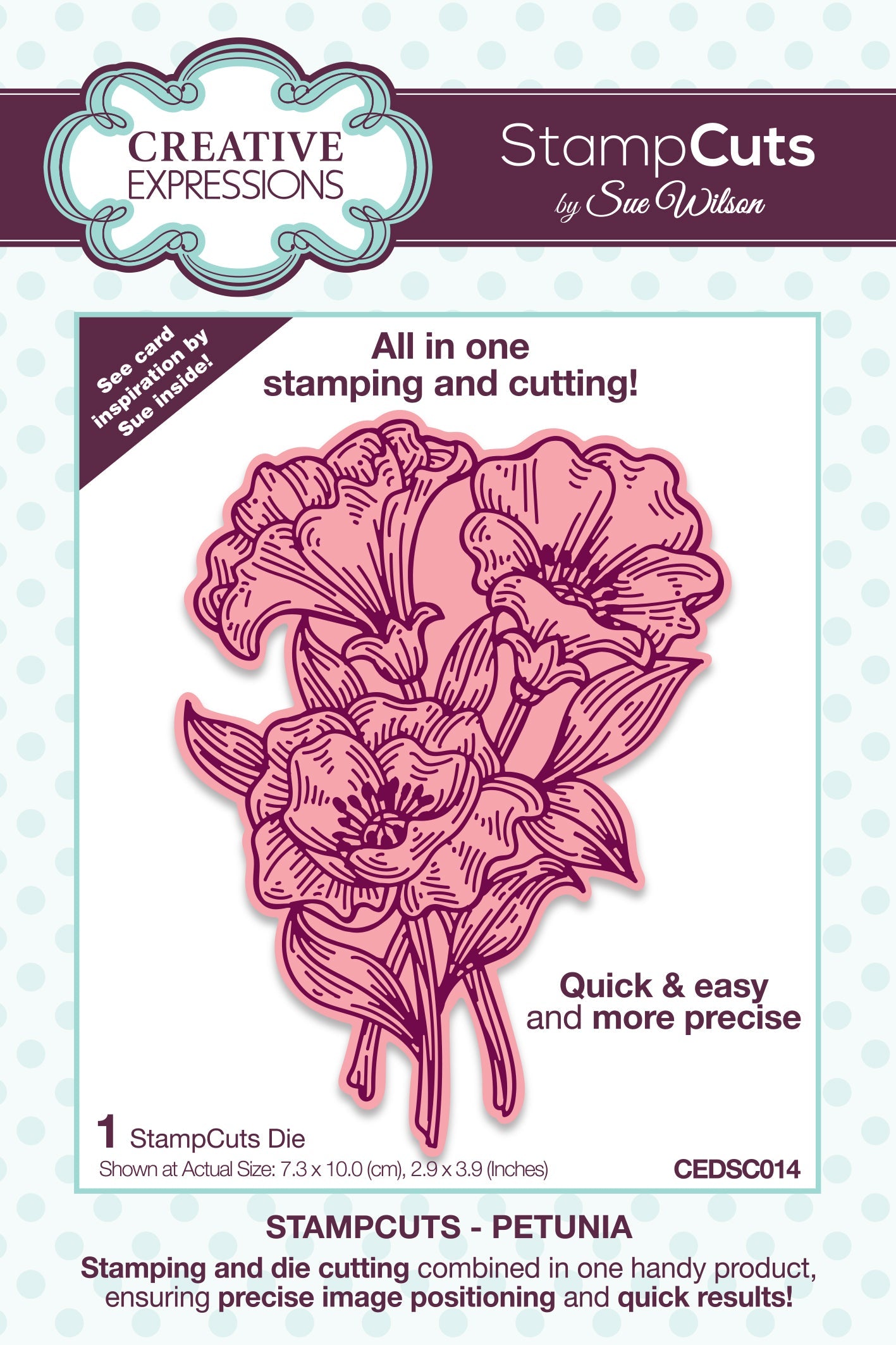 Creative Expressions Sue Wilson Petunia StampCuts Craft Die