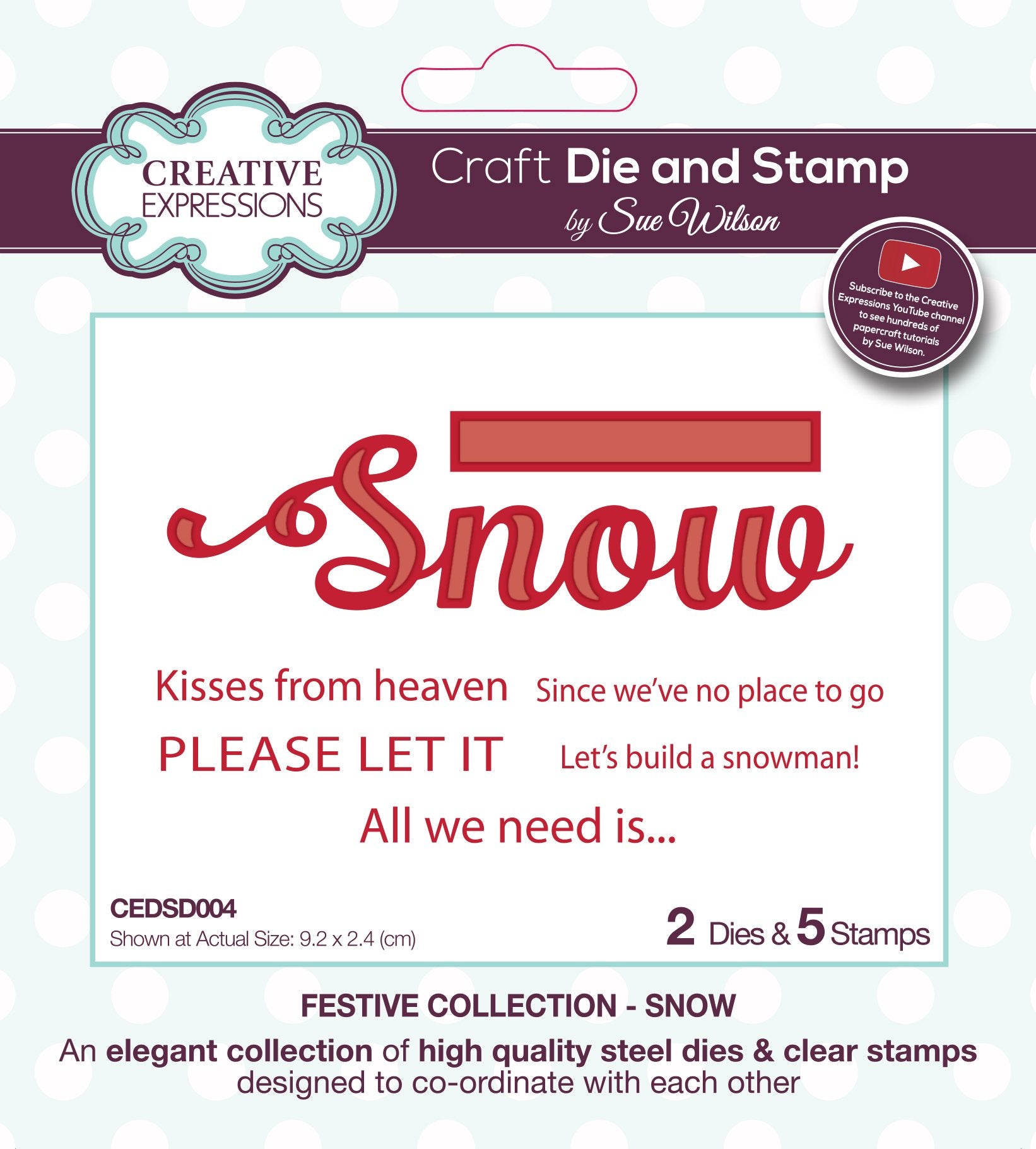 Dies by Sue Wilson Festive Snow