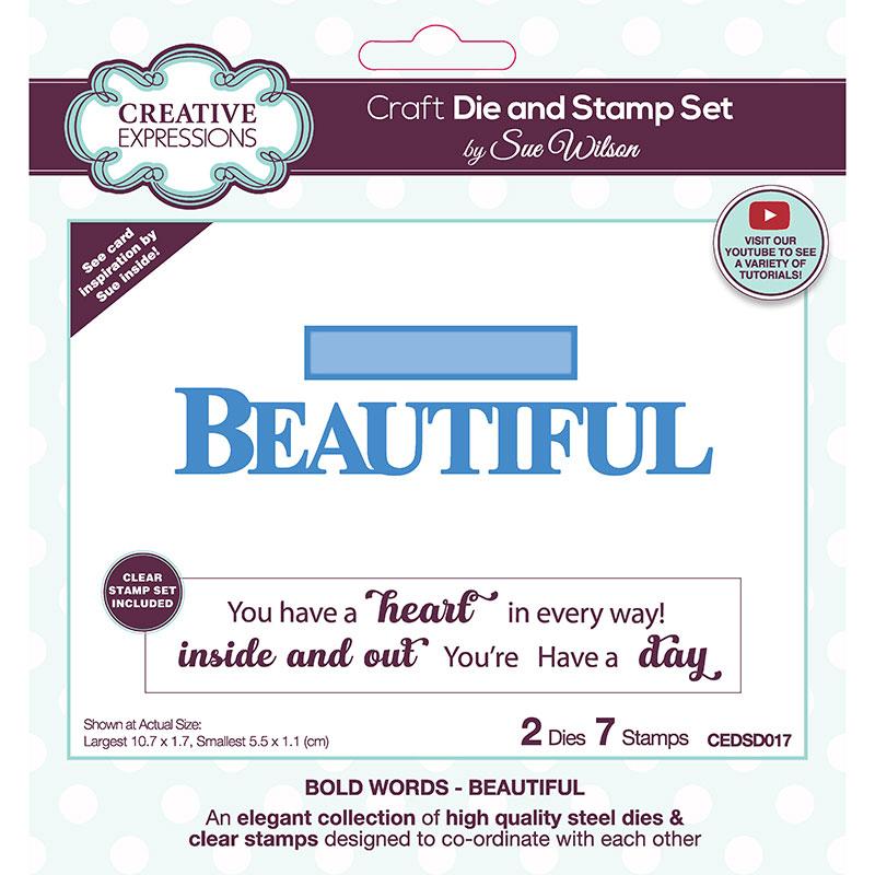 Creative Expressions Sue Wilson Beautiful Craft Die & Stamp Set