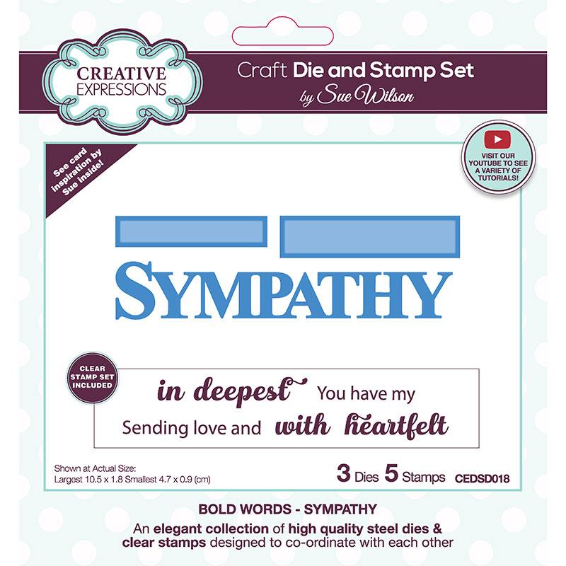 Creative Expressions Sue Wilson Sympathy Craft Die & Stamp Set