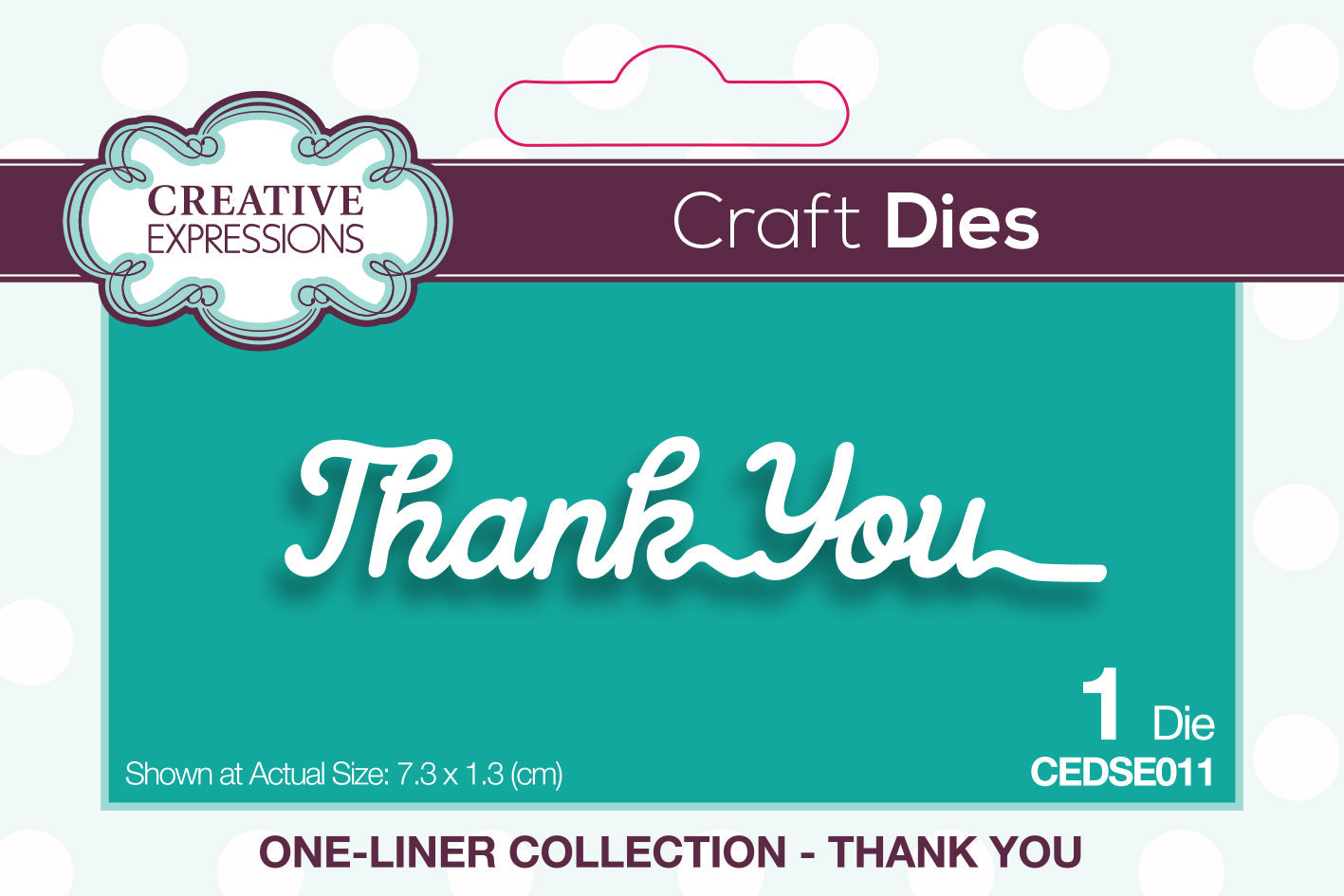 Creative Expressions One-liner Collection Thank You Craft Die