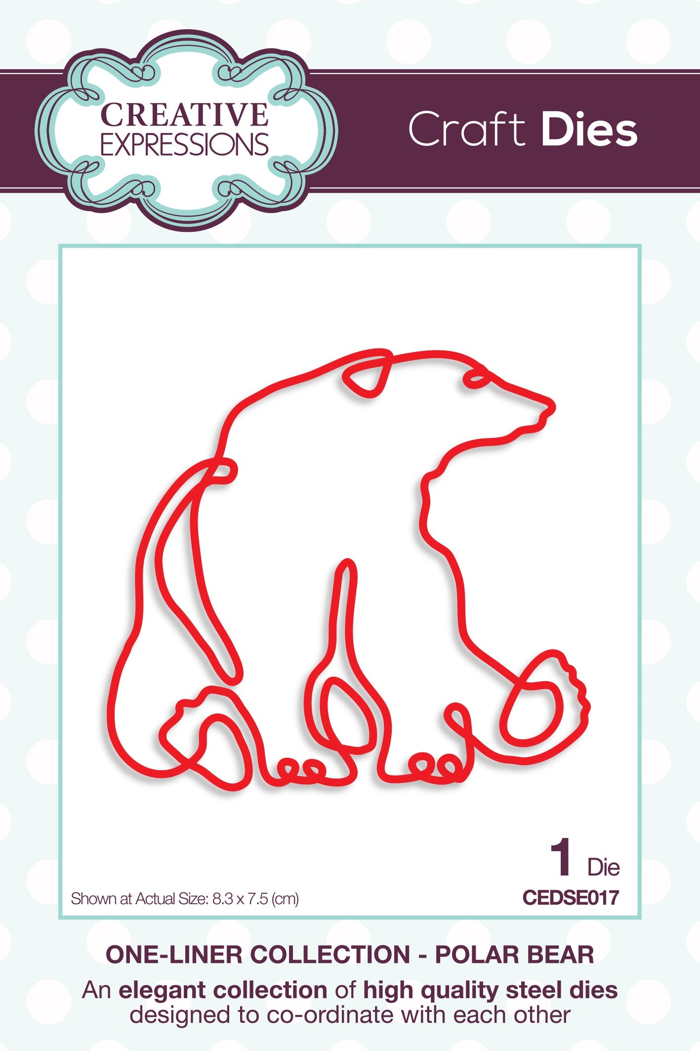 Creative Expressions One-liner Collection Polar Bear Craft Die