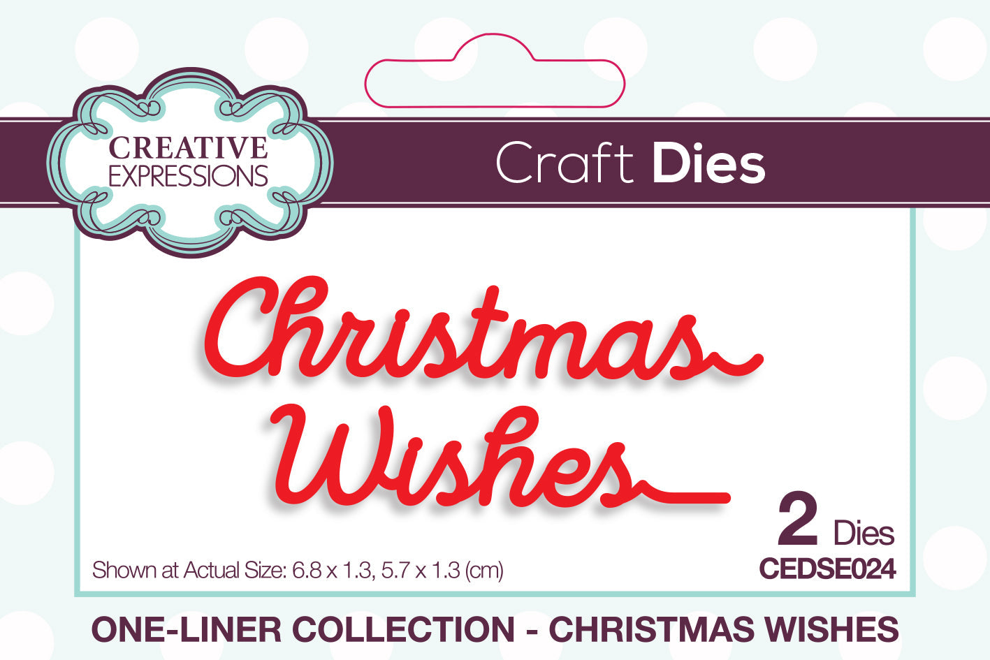 Creative Expressions One-liner Collection Christmas Wishes Craft Die