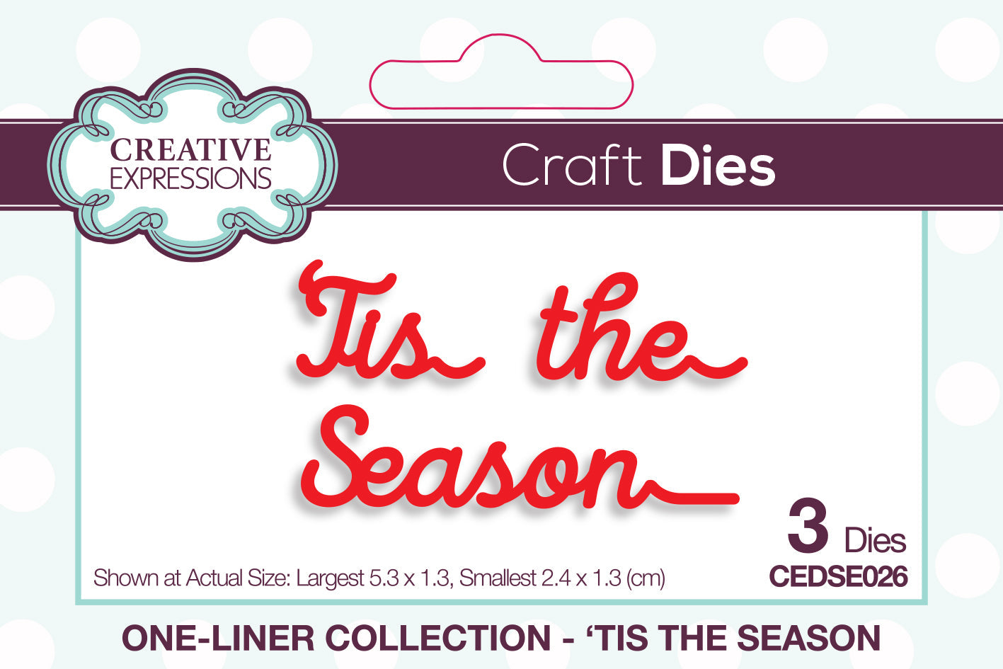 Creative Expressions One-liner Collection 'Tis The Season Craft Die