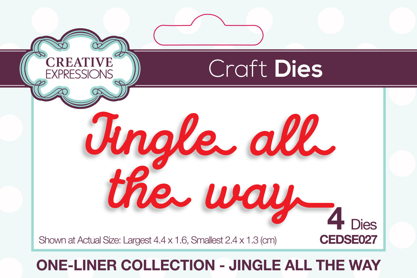 Creative Expressions One-liner Collection Jingle All The Way Craft Die