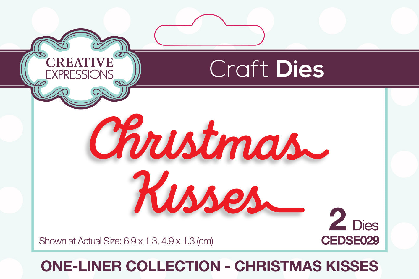 Creative Expressions One-liner Collection Christmas Kisses Craft Die