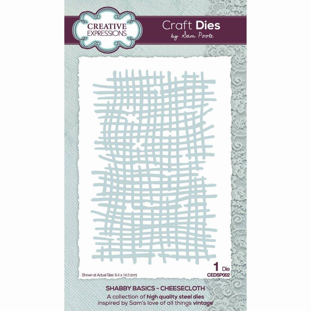 Sam Poole Shabby Basics Cheesecloth Craft Die