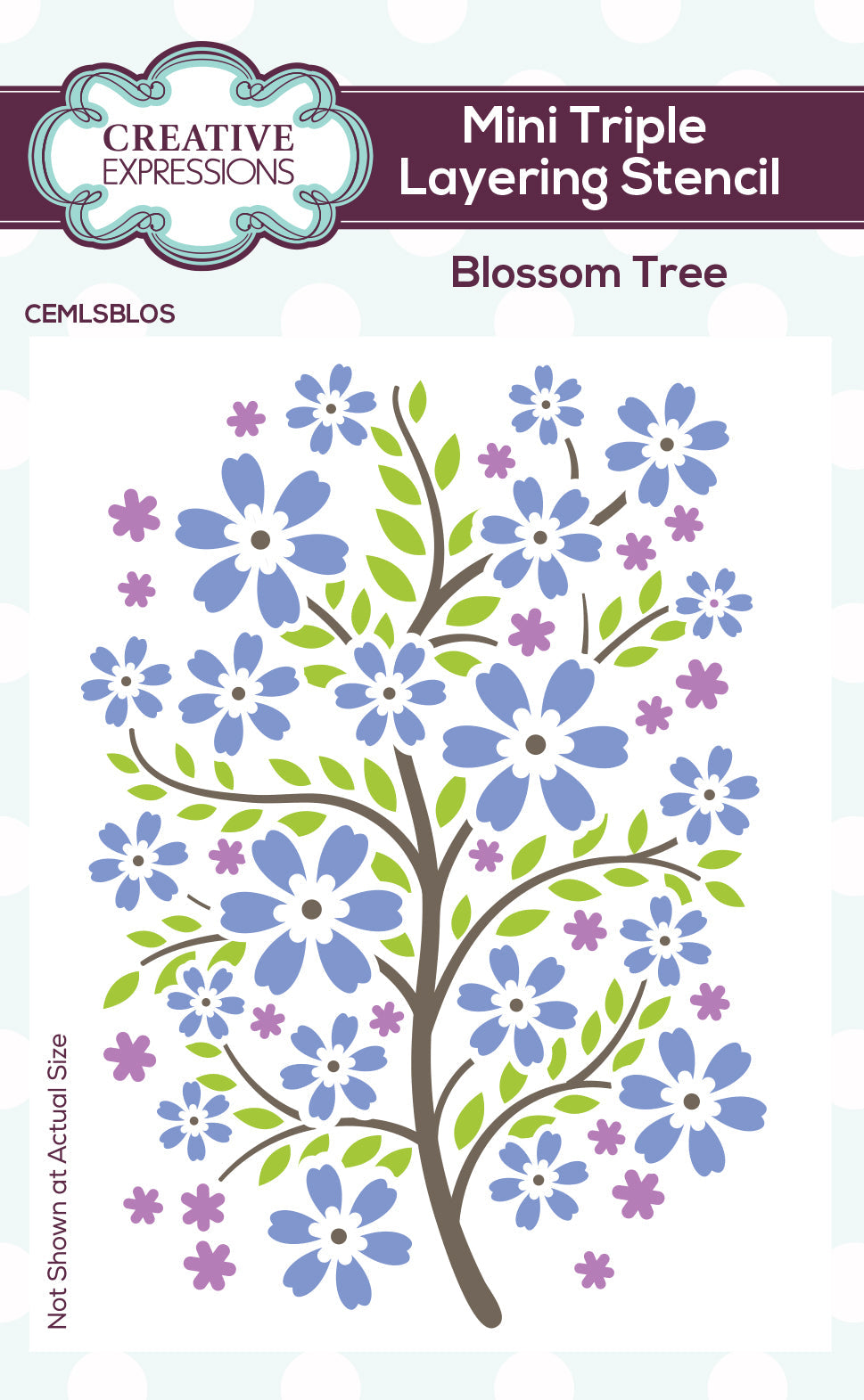 Creative Expressions Blossom Tree Mini Triple Layering Stencil 4 in x 3 in Set of 3