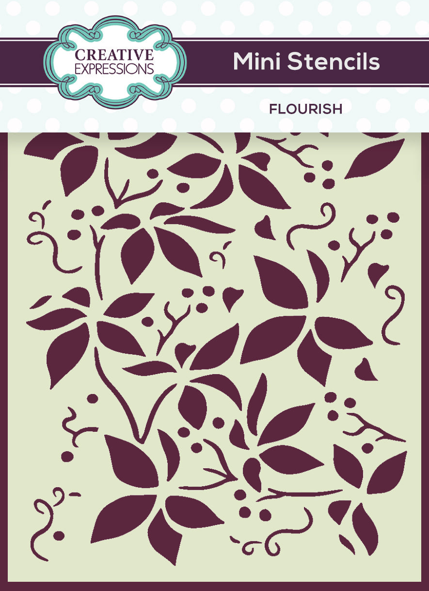 Creative Expressions Mini Stencil Flourish 4 in x 3 in