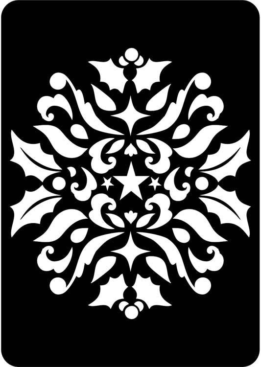 Creative Expressions Mini Stencil Ornamental Holly