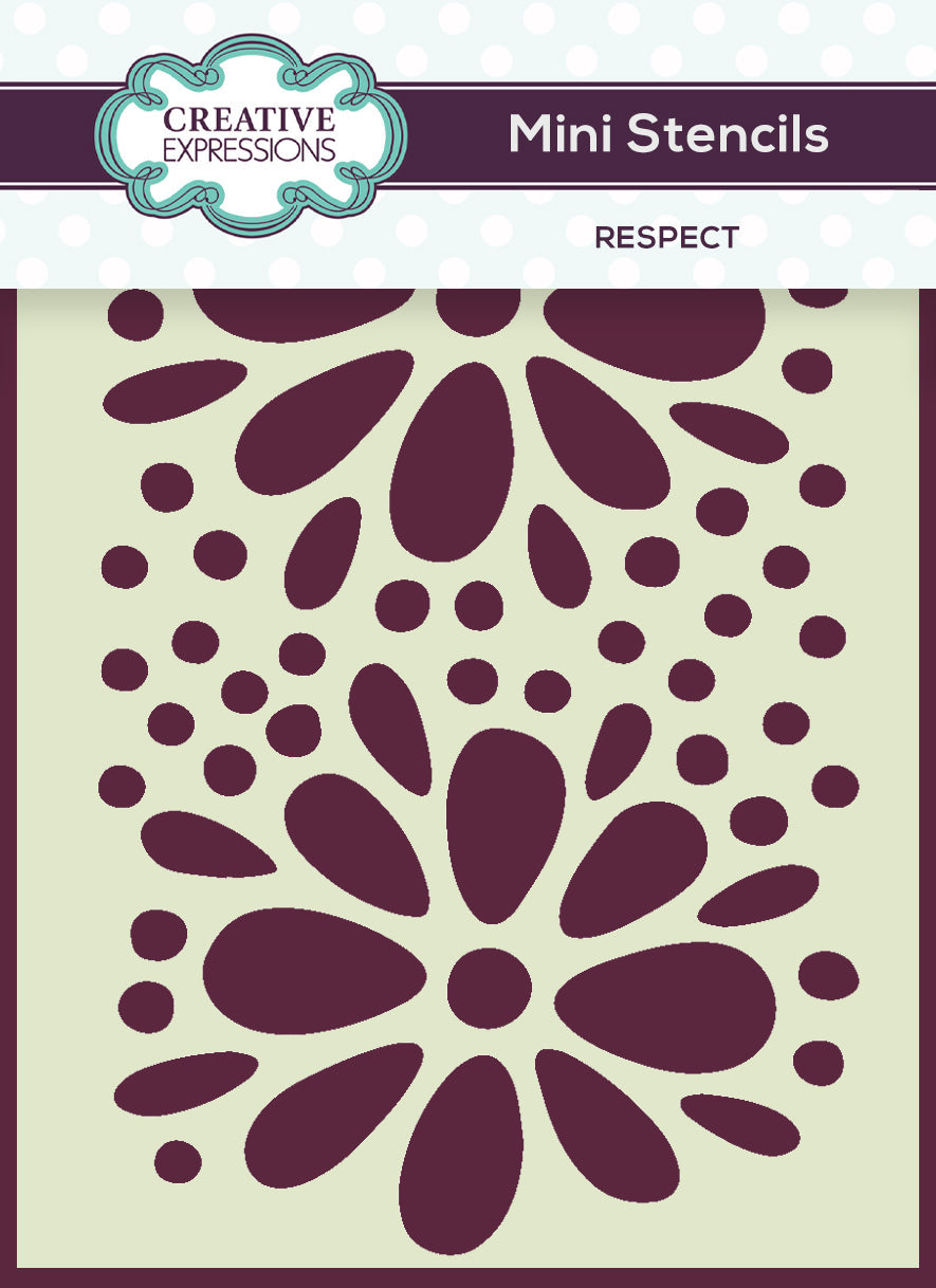 Creative Expressions Mini Stencil Respect 4 in x 3 in