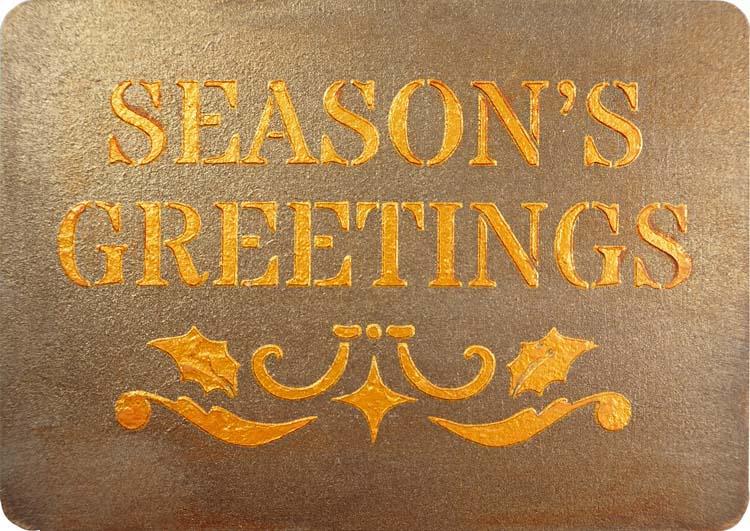 Creative Expressions Mini Stencil Seasons Greetings