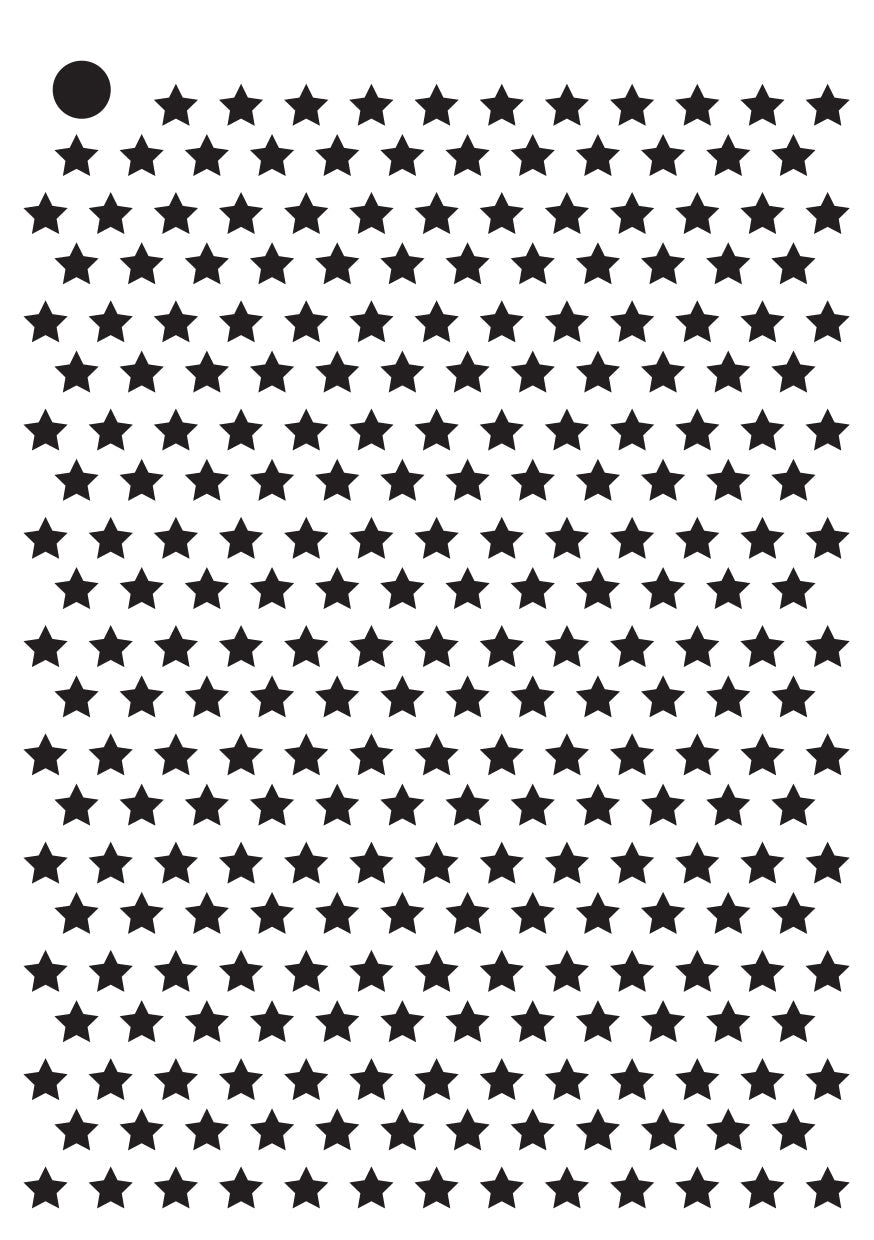 Creative Expressions Mini Stencil Stars Small 4.0 in x 3.0 in