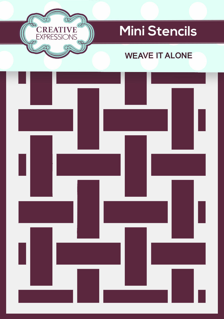 Creative Expressions Mini Stencil Weave It Alone 4 in x 3 in